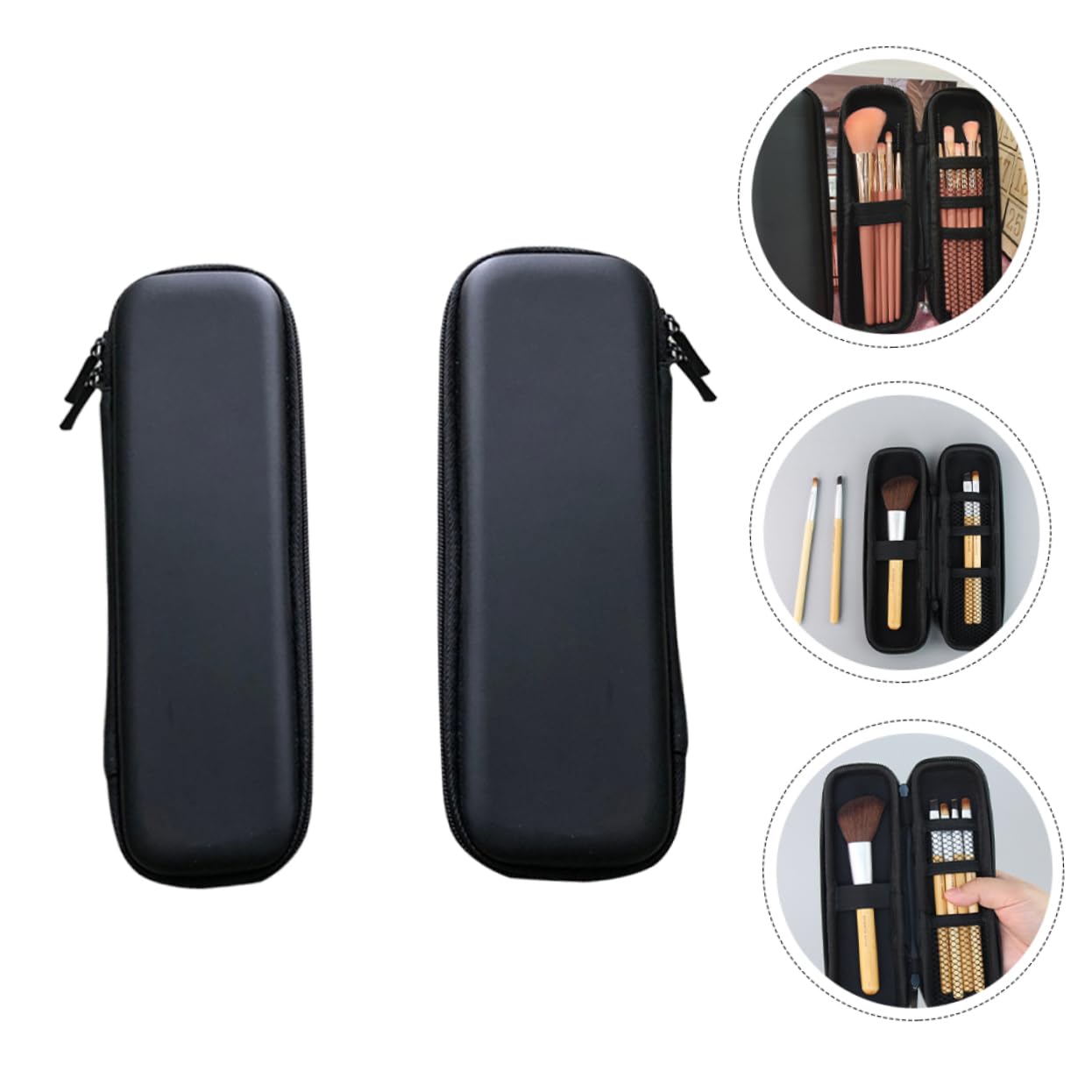 Healeved 6stücke Tragbare Kosmetik Pinsel Aufbewahrungstasche Für Make-up Werkzeuge Robuste Und Staubdichte Augenbrauen Und Lidschattenpinsel-Tasche