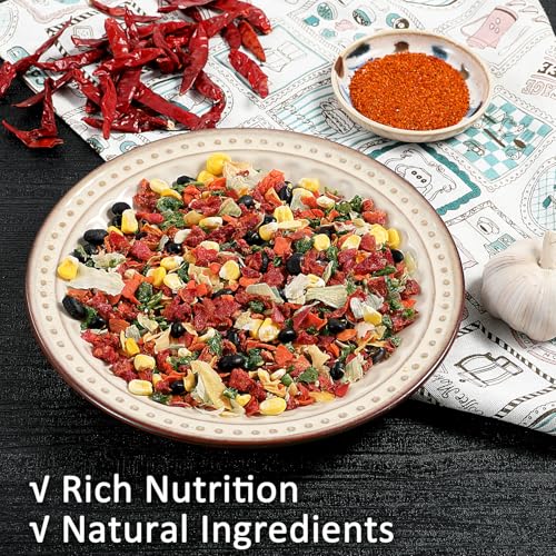 Image of Yimi Spicy Ramen Toppings, Freeze Dried Vegetable Mix for Instant Soup