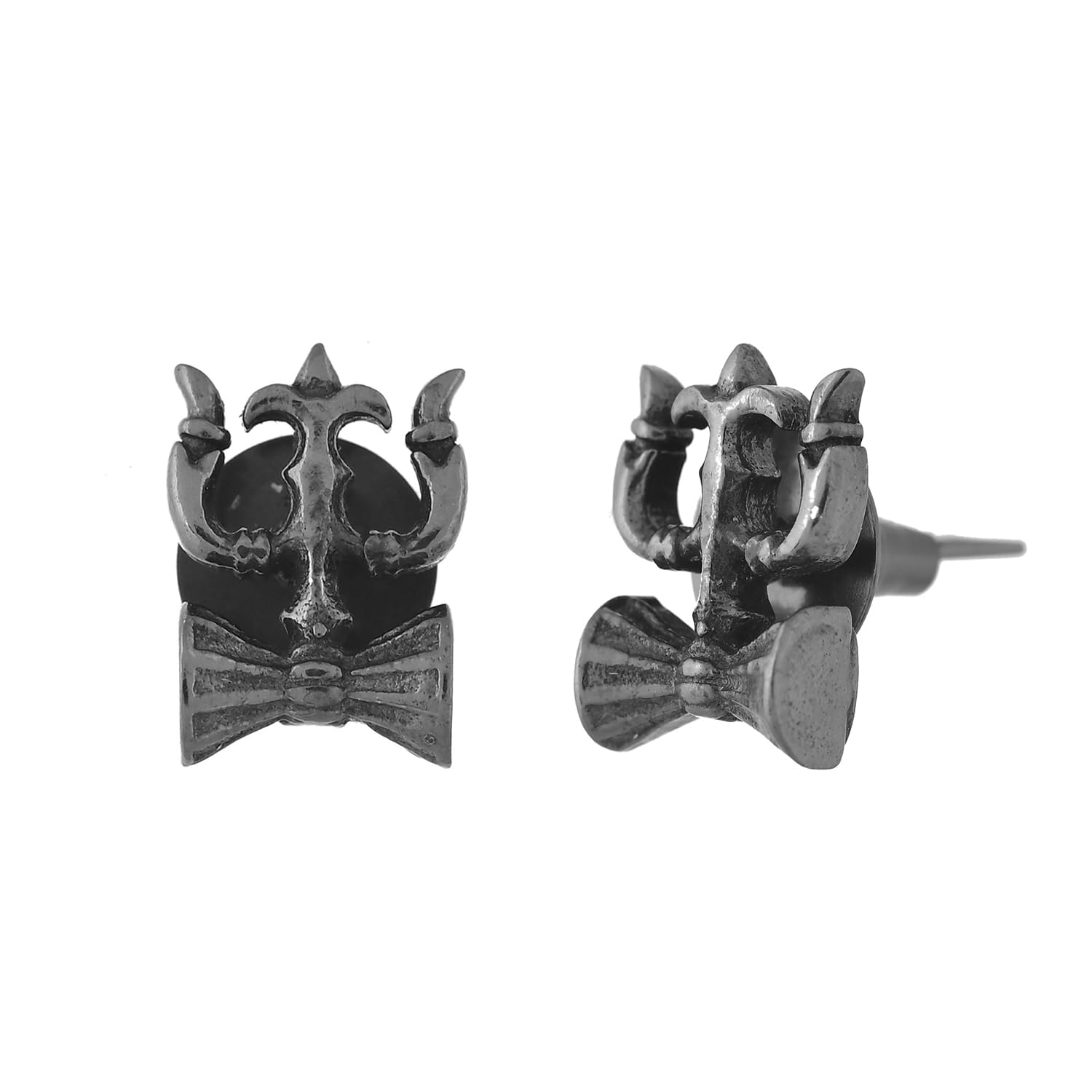 Eclipse Trinetra Black Earrings|Casual|Trendy|Gift For Mens|Rakhi Gift For Brother-image-7