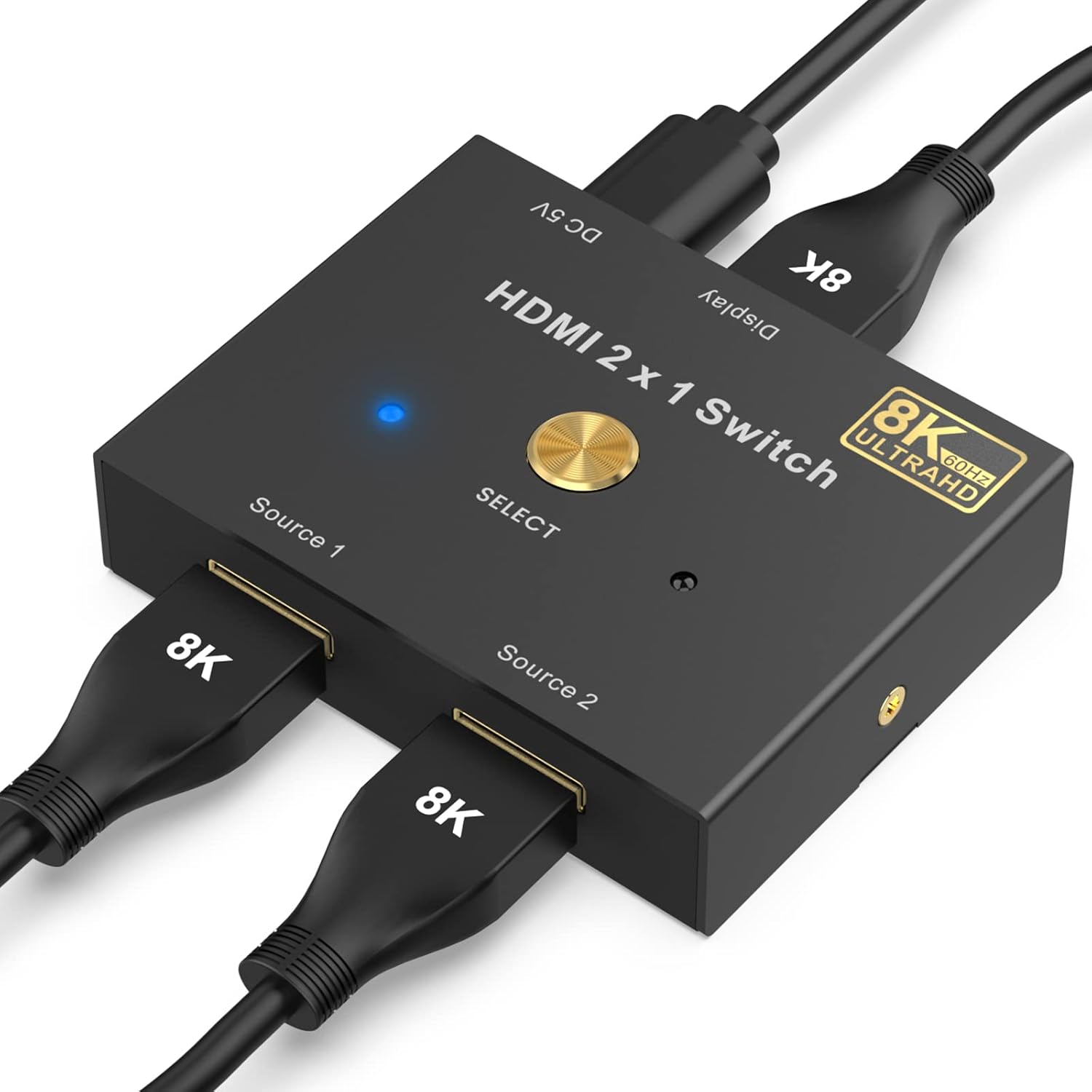 Lavales H2Pro HDMI 2.1 Splitter Box 2 in 1 Out 8K60Hz 4K120Hz 1080P