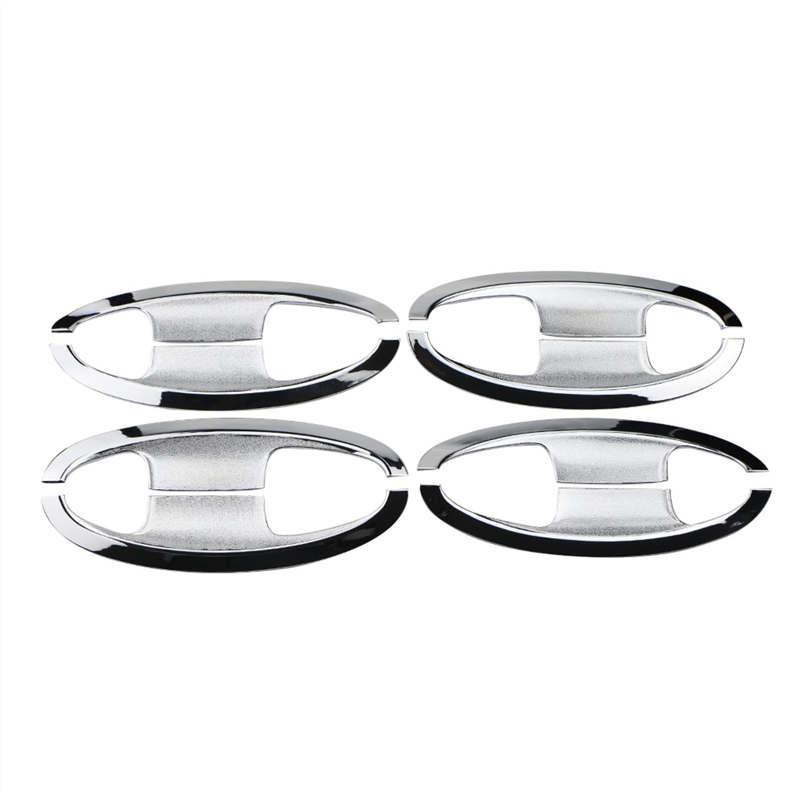 Rinkteea 3 Exterior Car Door Handle For New Fiesta Mk7 2009-2014 Carmilla Abs Chrome Car Styling Door Handle Protection Cover Bowl Trim Stickers(3)