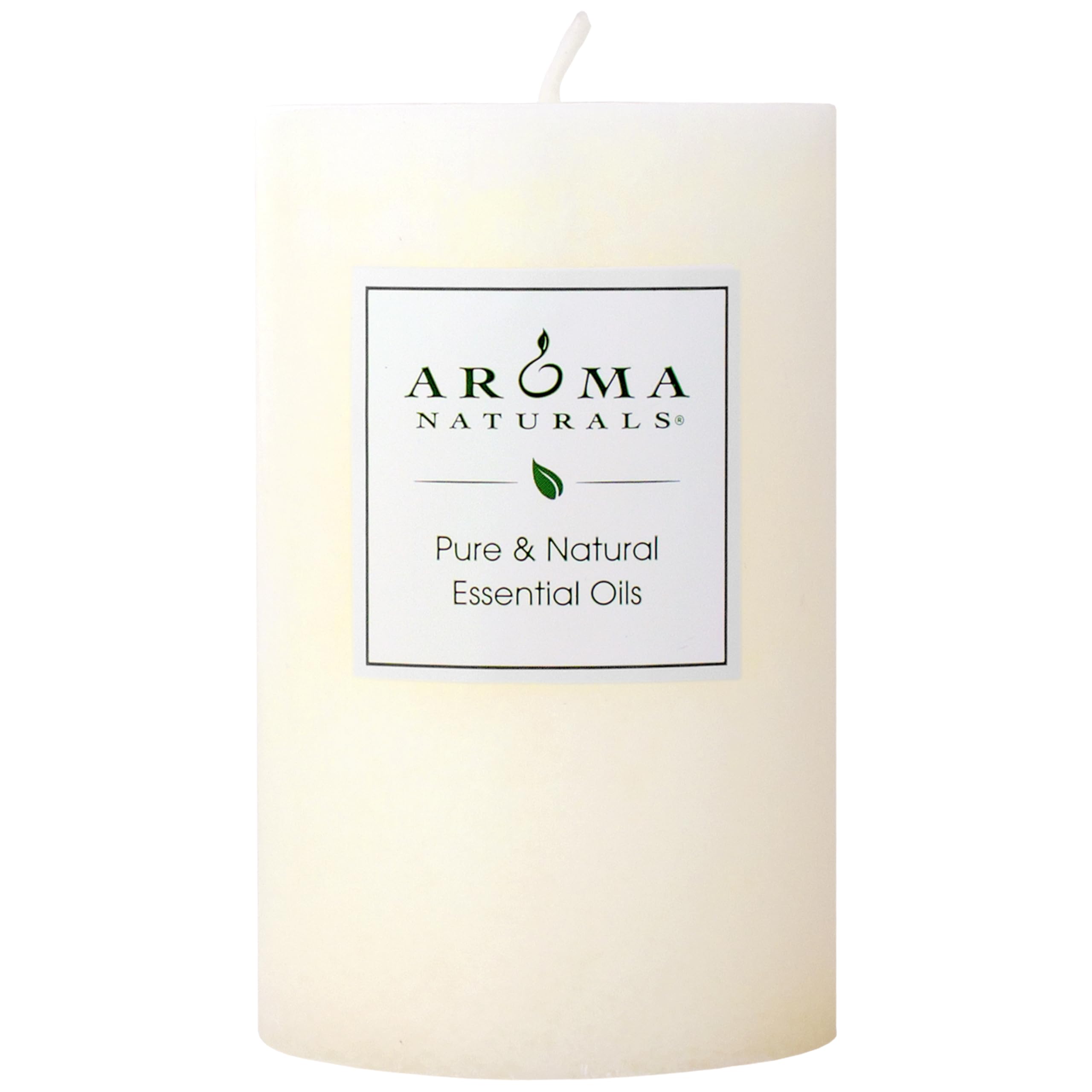 Aroma Naturals Orange, Clove and Cinnamon Essential Oil Scented Pillar Candle, Peace Pearl, 2.5 inch x 4 inch