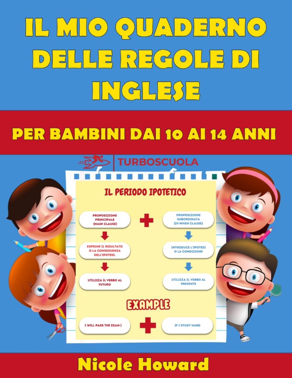 Il mio Quaderno delle Regole di Inglese: La grammatica inglese condensata in un libro a colori di facile consultazione, per bambini dai 10 ai 14 anni ... la preparazione a verifiche ed esami.