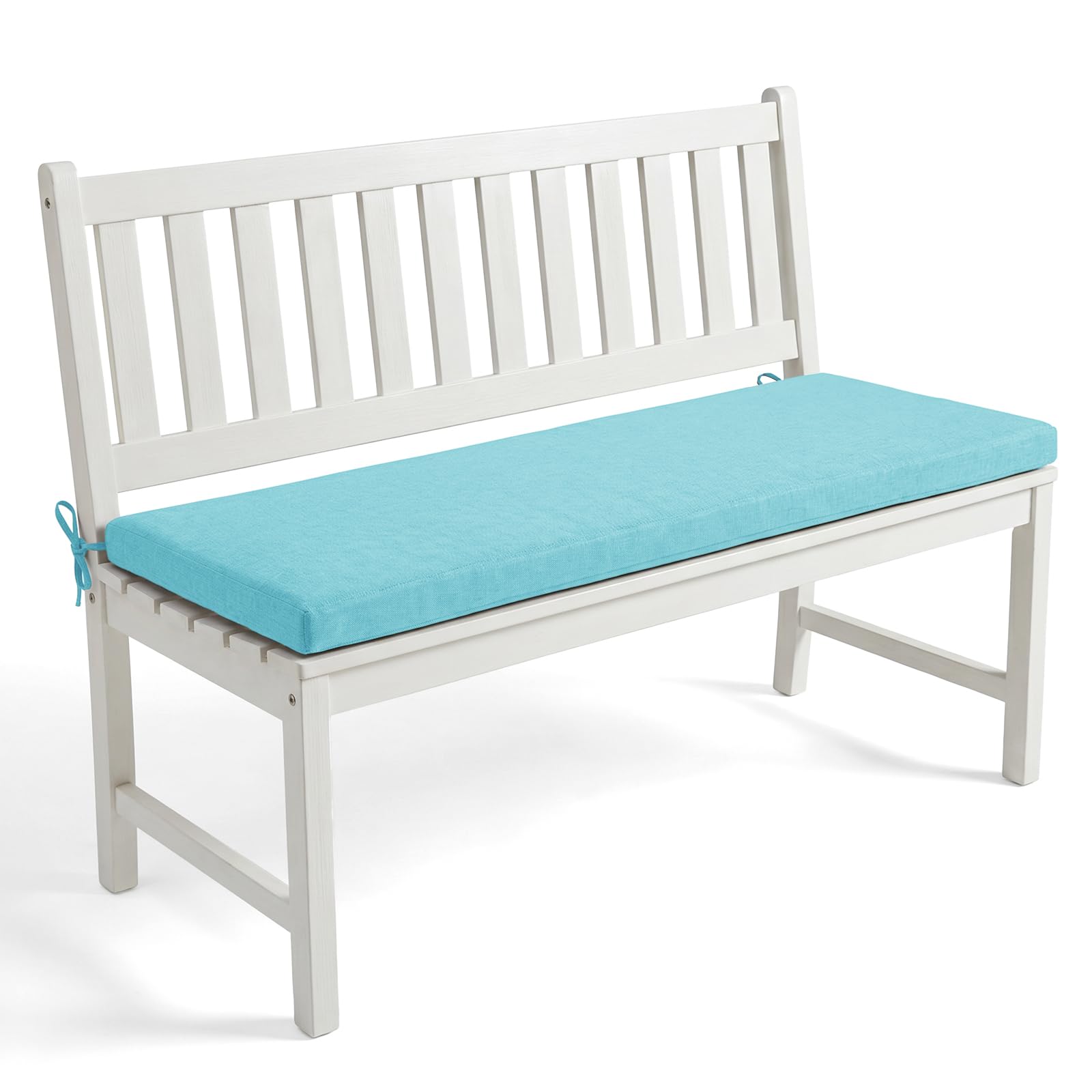 AZMAHT Linen Bench Cushion Indoor/Outdoor, 2/3 Seater High Resilience Memory Foam, Washable Removable Cover, Non-Slip Pad For Window Seat Or Chair,N24,60x40x3cm