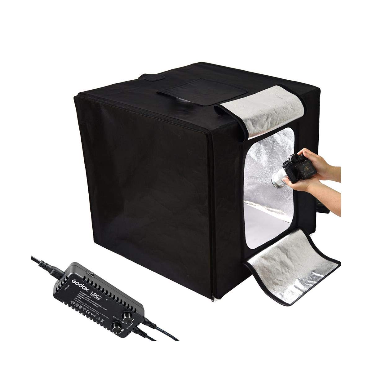 Godox LSD40 Mini Photography Studio Lighting Tent, 5800K Double LED Light Boards Studio Box for Photography Shooting (16 x 16 x16 inch) (B07GBC4WZC) Amazon Price History, Amazon Price Tracker