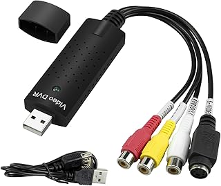 Little World The VHS to Digital Converter - USB 2.0 Audio/Video Converter, Video Capture Card VHS Box VHS VCR TV to Digital Converter Windows 2000/Win Xp/Win Vista/Win 7/Win 8/ Win 10/ Win 11/ Mac