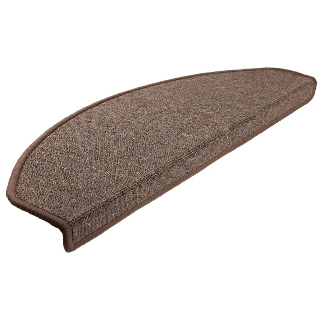 vidaXL Stufenmatten 10 STK. 65x24x4 cm Kaffeebraun Halbrund Groß