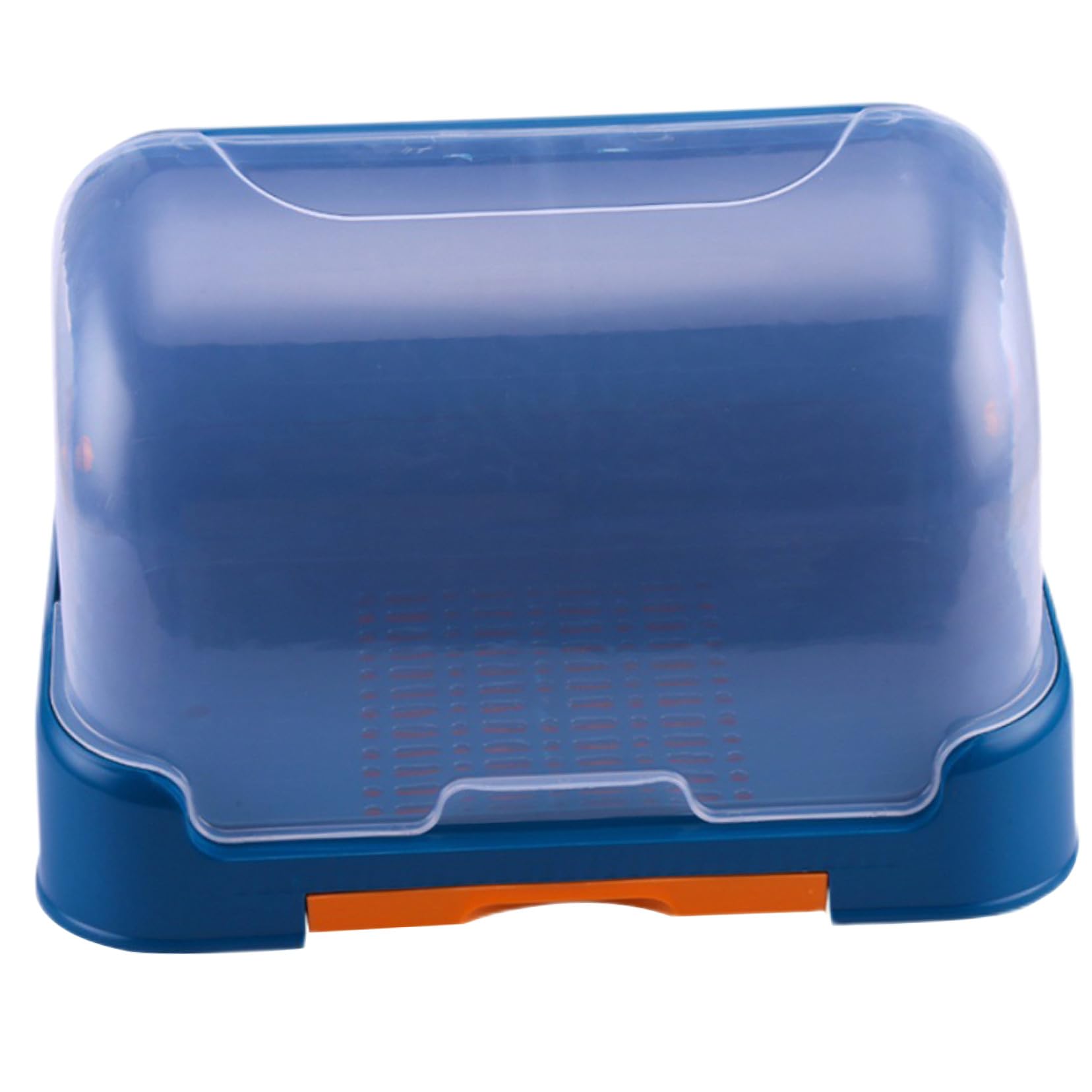 Estante para Biberones con Tapa y Bandeja de Drenaje PP Azul