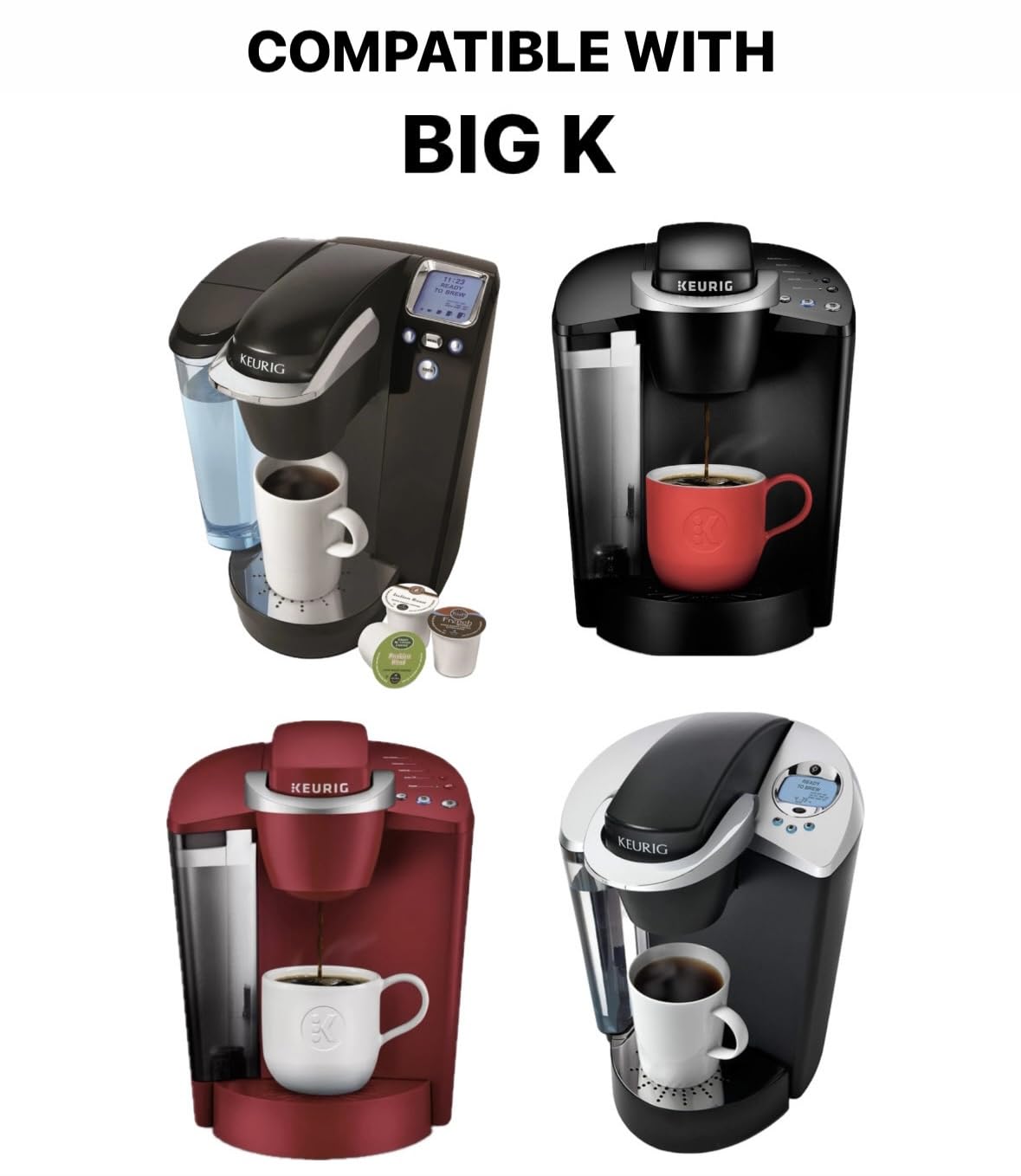 Simple Home Inspirations Quilted Cover Compatible with Coffee Brewing System (Big K, Black)