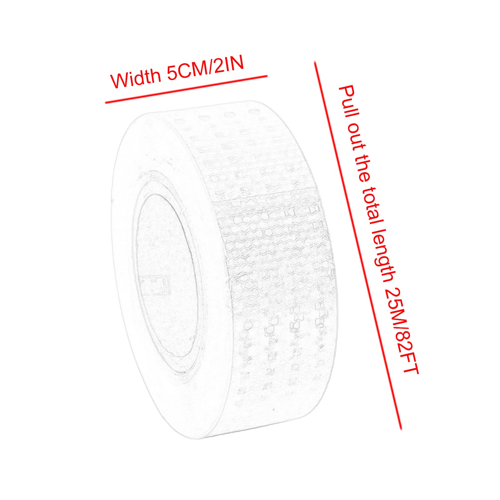 Reflektorbandrolle für den Außenbereich, wasserdichtes Reflektorband, 5,1 x 24,4 m, wasserdichtes, selbstklebendes Sicherheits- und Warnreflektorband für den Außenbereich(Yellow Black)