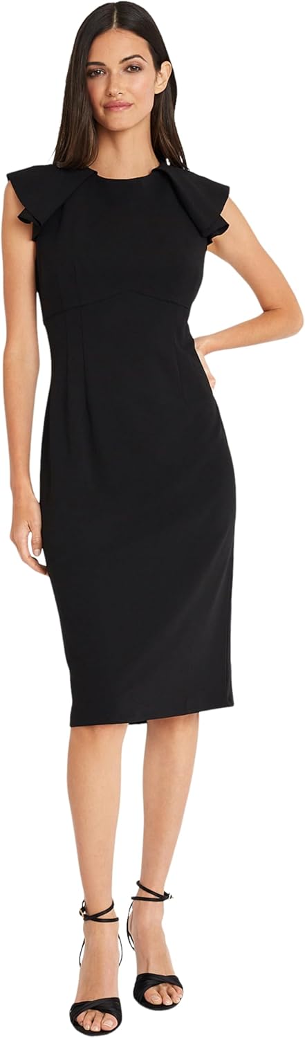 Maggy London Women's Maggy London Women's Dresses Solid Cloud Crepe Dress Workwear Office Desk to Dinner Event Guest of