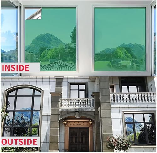 Miniatura 3 de RTTECH Película de espejo unidireccional para ventana, privacidad diurna, control de calor, bloqueo solar, película reflectante anti UV, adherencia