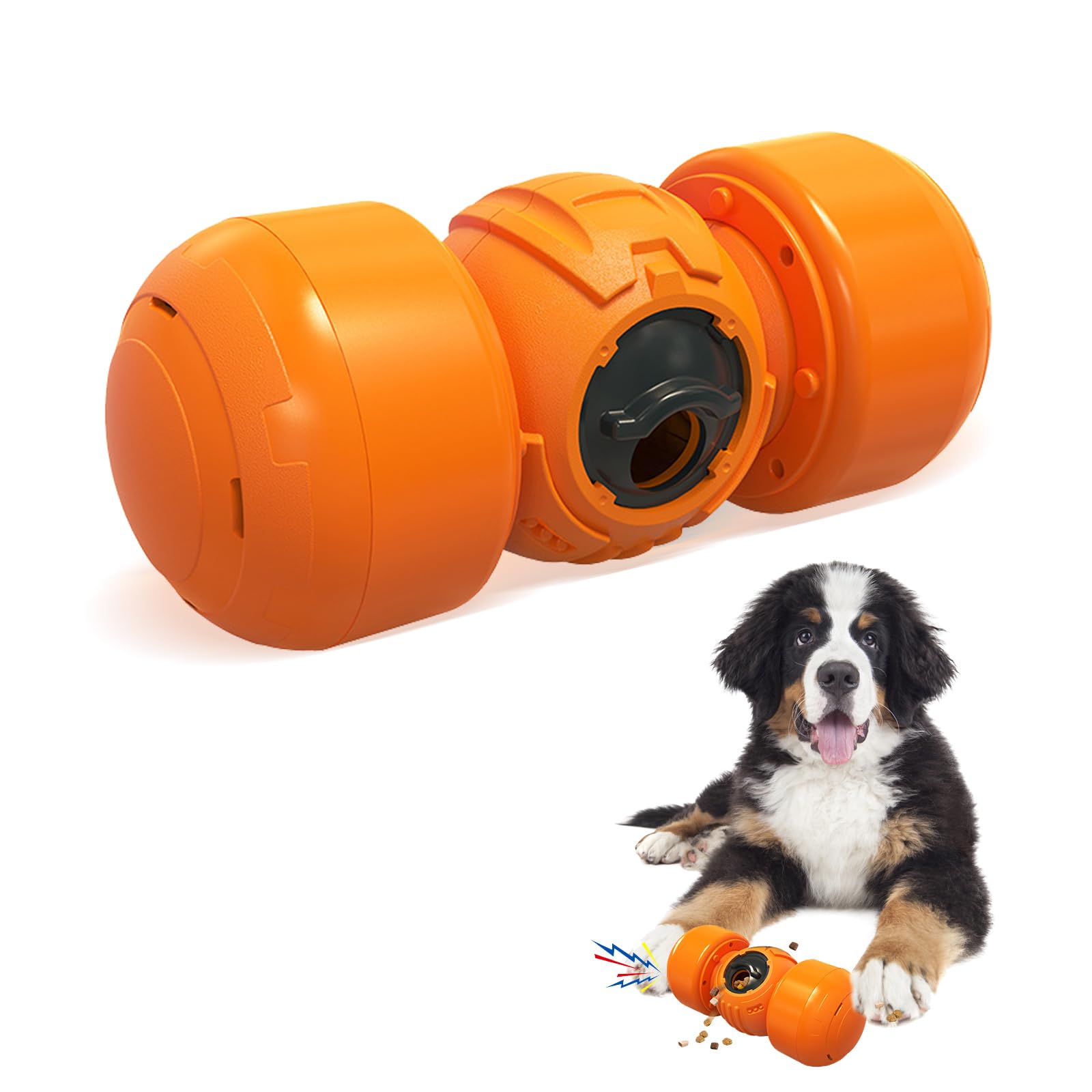 Interactive Toy for Dogs,Squeaky Dog Chew Toys for Large Dogs,Dispenses Pet Treats – Brightly-Colored Dog Enrichment Toy for Aggressive Chewers Breed