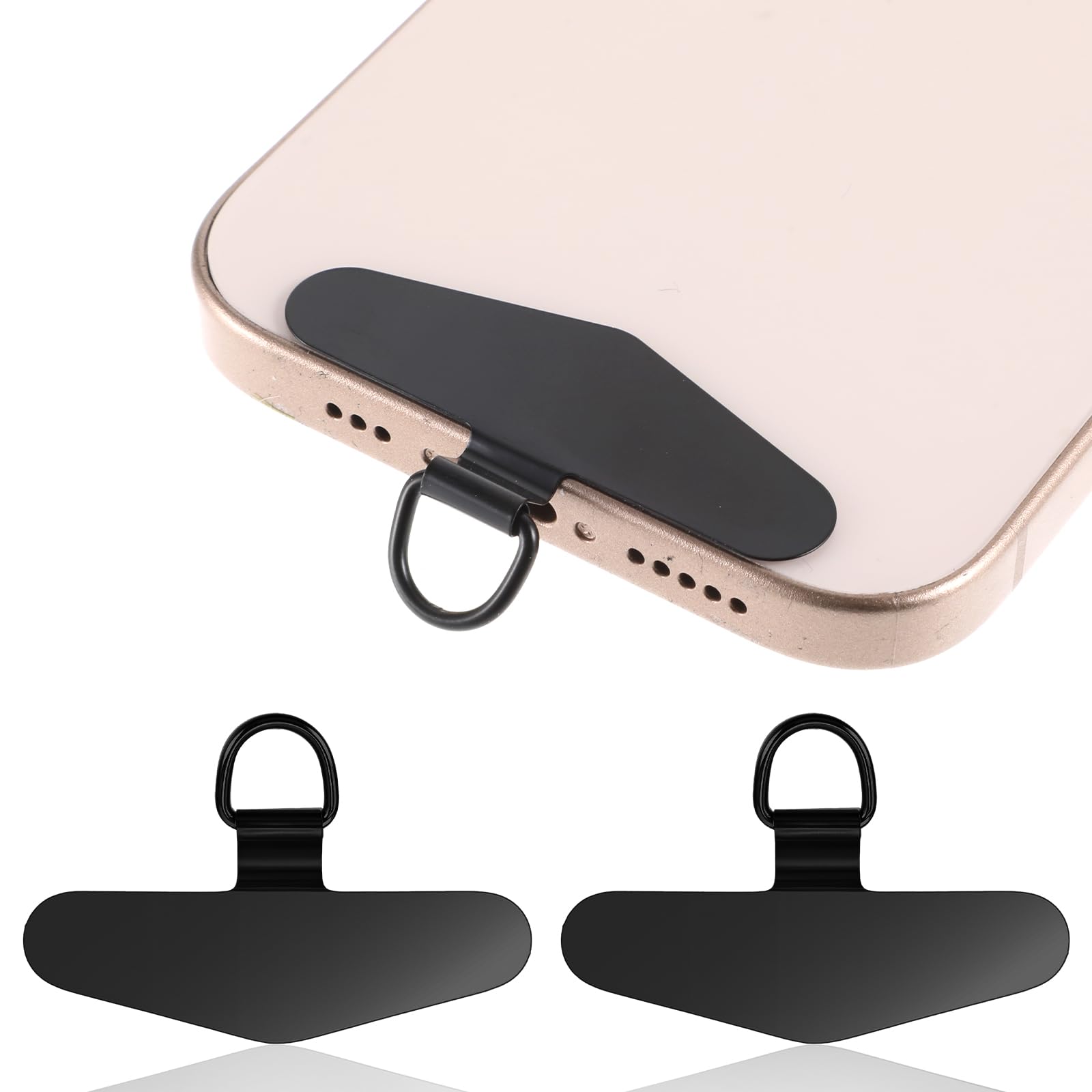 Lot De 2 Patchs Universels En Métal Pour Cordon De Téléphone