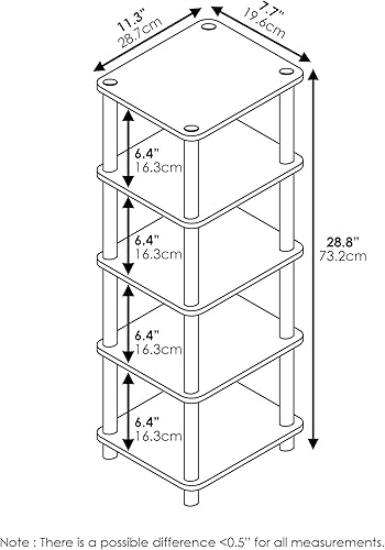 Miniatura 2 de Sistema de estantes de 4 bandejas de la marca Furinno 99150 LACi Madera Espresso  negro