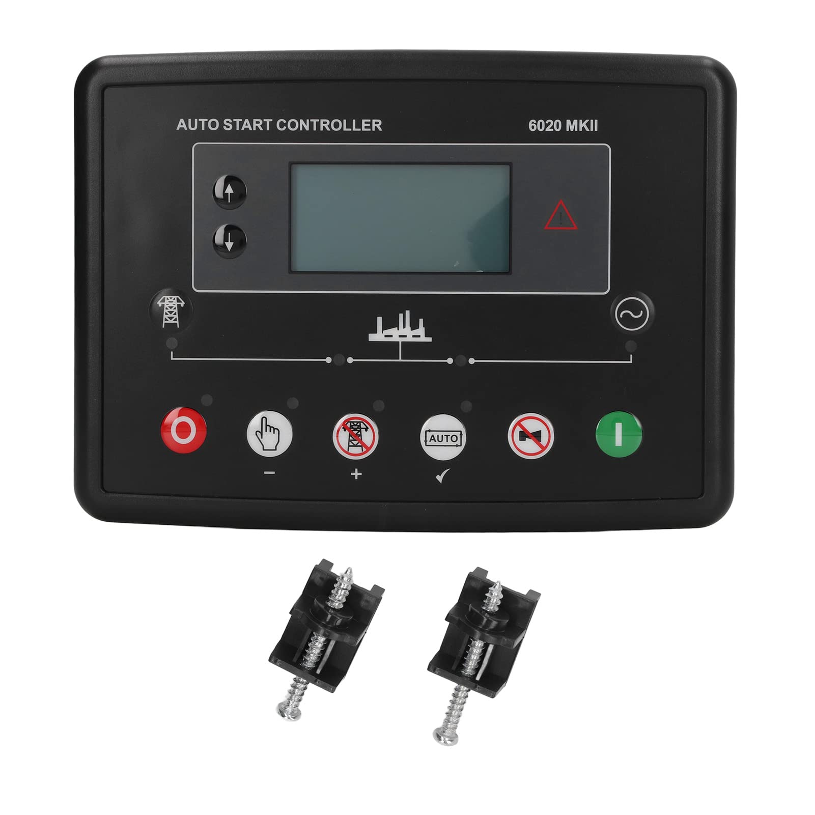 Contrôleur de Démarrage Automatique de Groupe électrogène, Module de Contrôle ABS avec écran LCD, Entrée DC 8 à 35 V et 600 V AC, Panneau de Démarrage à Distance pour la du Générateur et
