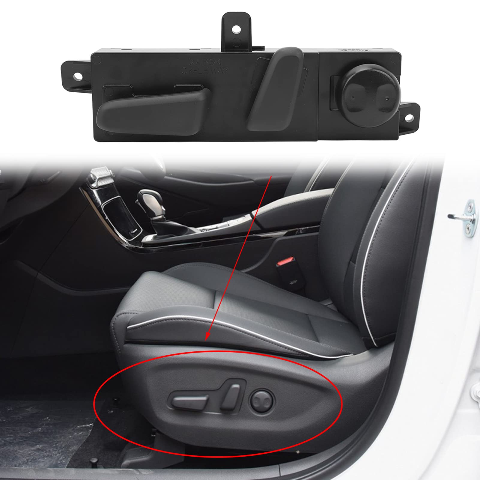VOBOR Elektrischer Sitzschalter Vorne Links, 88193C2020TRY Fahrersitz-Steuereinstellschalter Ersatz Für Hyundai Sonata Tucson