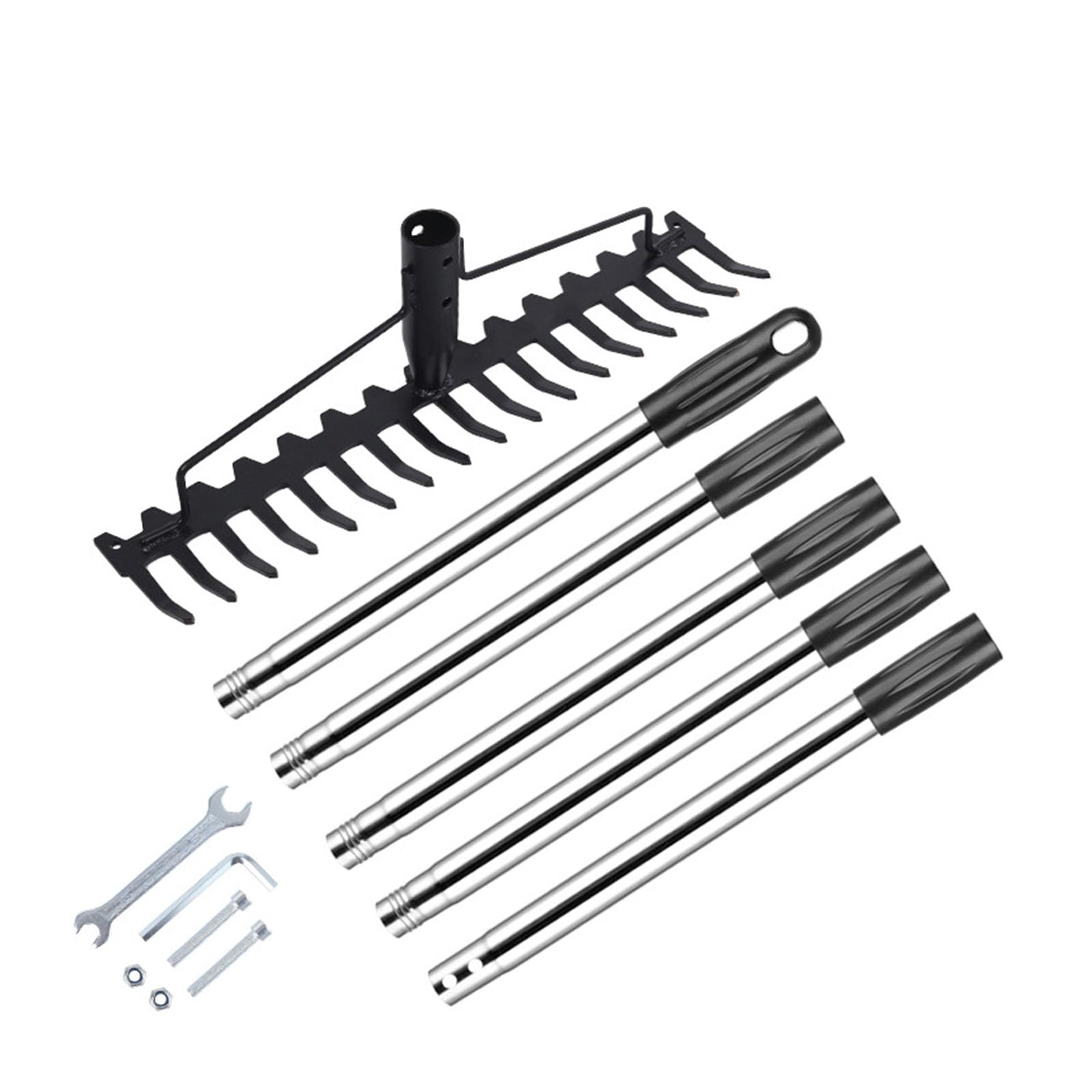 Pxzh A Length 17 Prong Metal Garden Tool Excellent For Breaking Soil Nd Smoothing Grass Reas Permanent Garden Tool