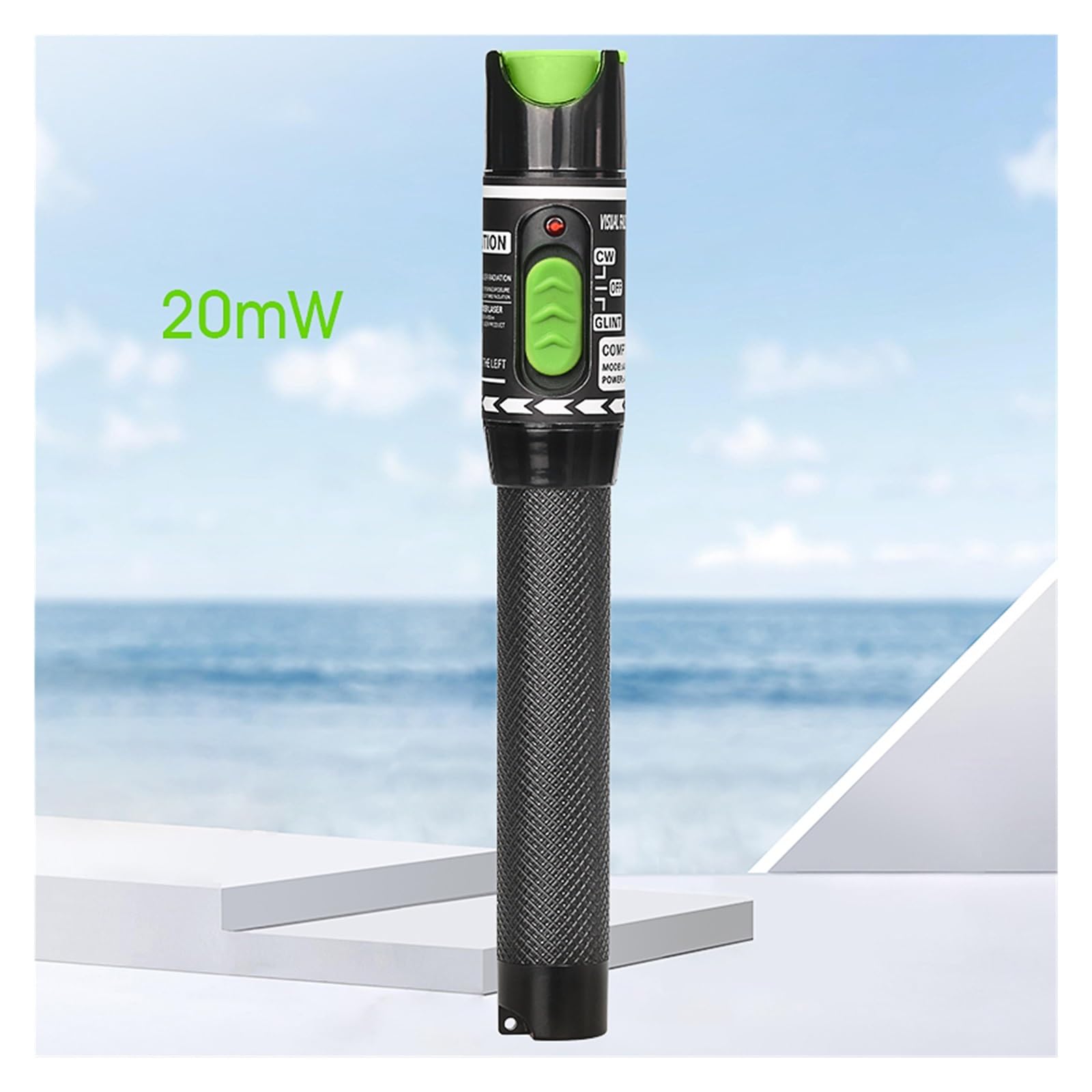 Visueller Fehlerortungsstift Für Glasfaser – 20 MW, 650 Nm, 2,5 Mm Universalanschluss, Für SC/FC/ST/LC, Mit 360°-Schutzring, Batteriebetrieb