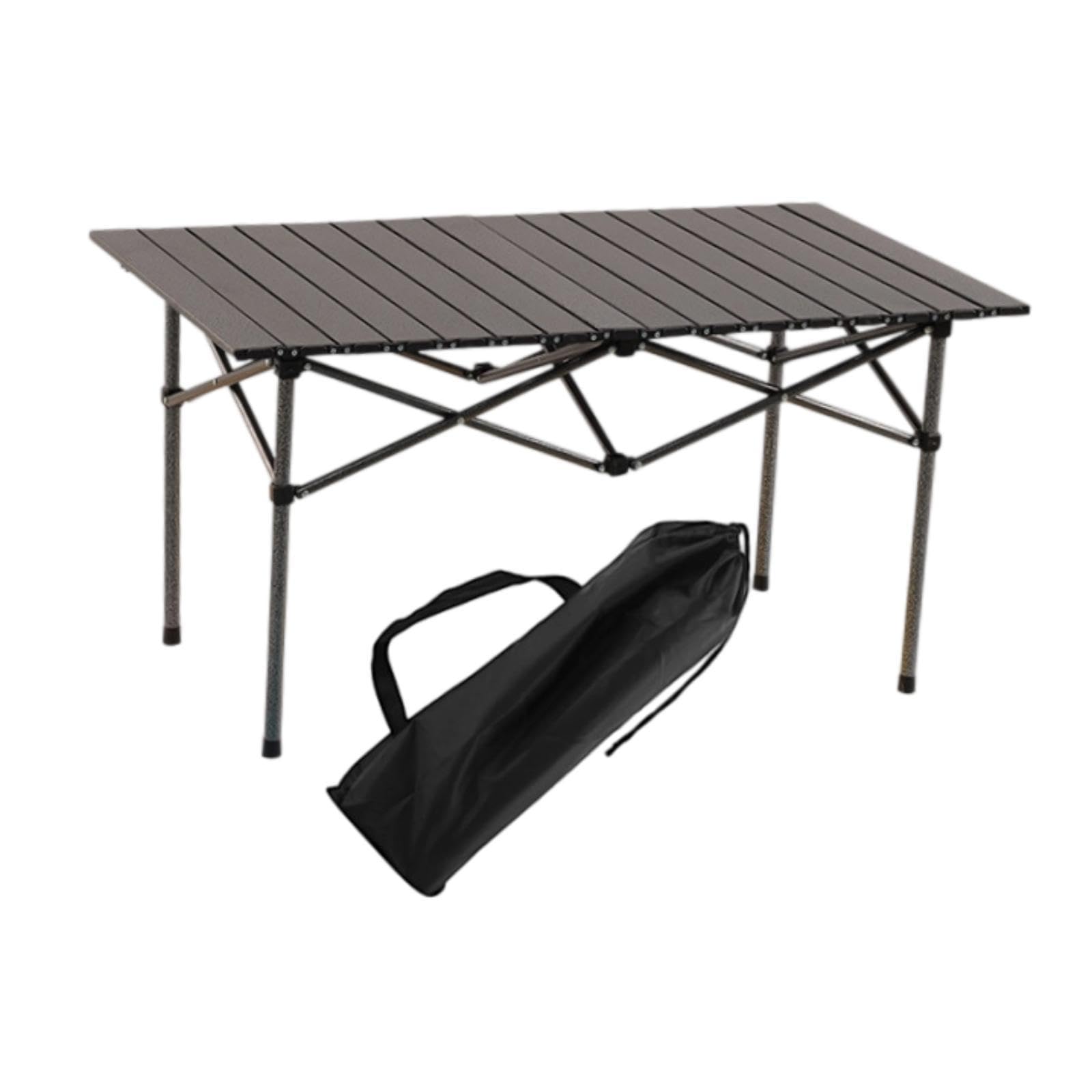 Folding Camping Picnic Table Compact for Tailgating Outdoor Cooking Backyard Silvery | Sporting Goods | Outdoor Sports | Camping & Hiking | Camping Furniture-image-49