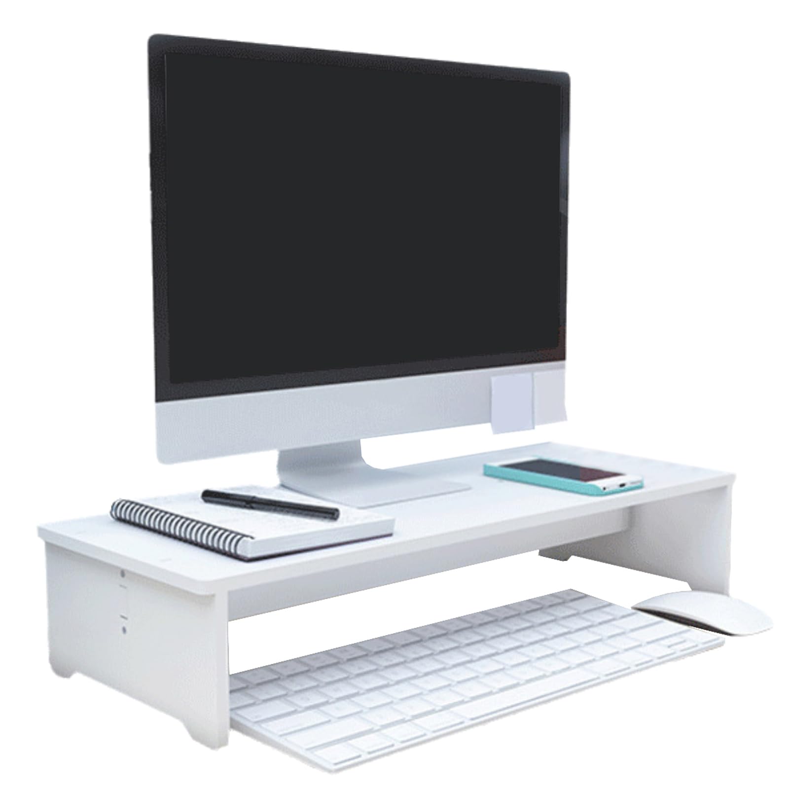 Machtiging Elevador Monitor,Soporte Elevador Monitor Mesa,Organizador De Escritorio para Pc,Computer Monitor Stand para Escritorio,con Espacio De Almacenamiento,para Tu Oficina En Casa