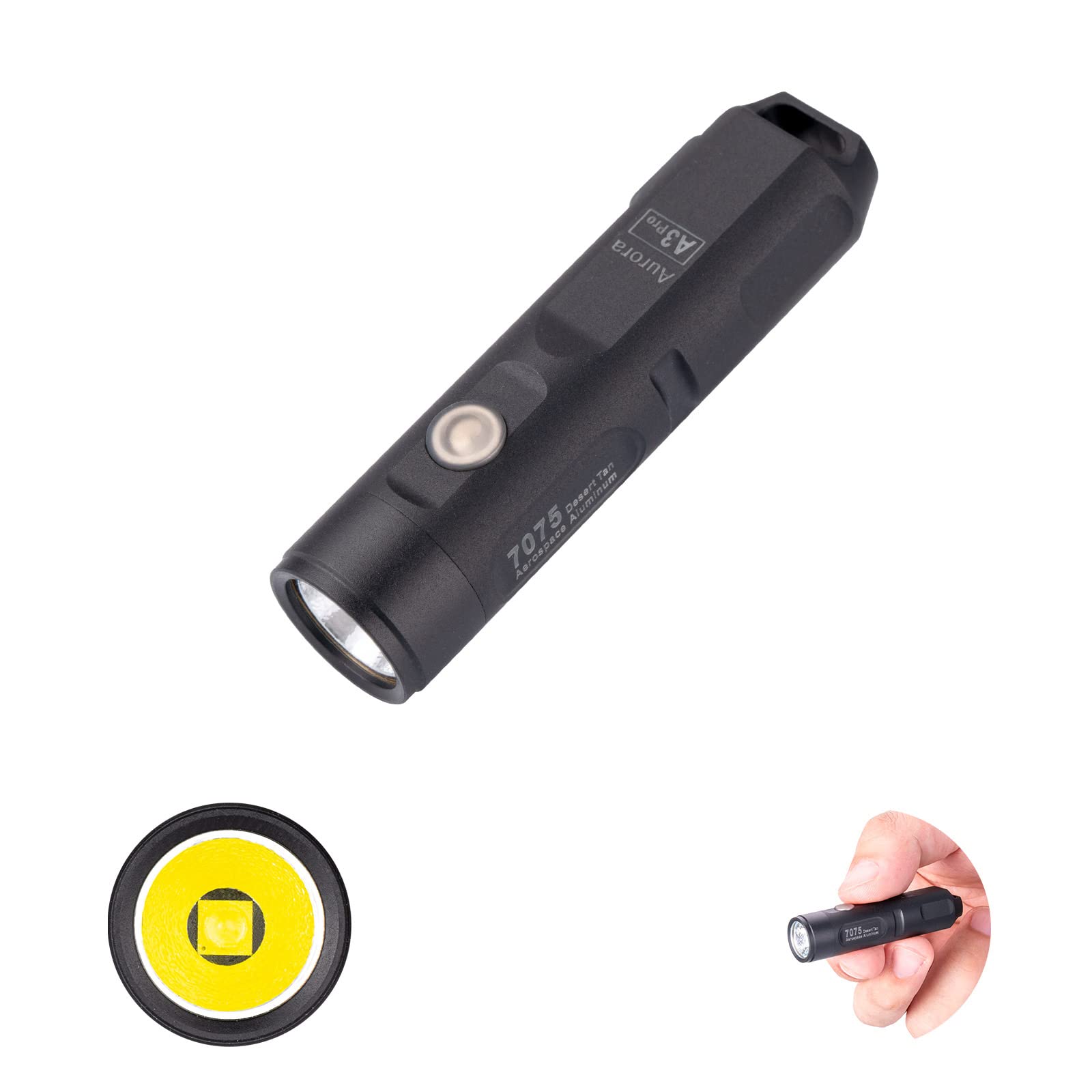 ブラック RovyVon Aurora A3Pro G2 6500K キーホルダー懐中電灯、最大700ルーメン超明るいEDCギ ア、5モード、ポケットクリップ付きマイクロUSB充電式、ギフトに最適屋外（黒） Amazon.co.jp: RovyVon Aurora A3Pro G2 6500K キーホルダー懐中電灯