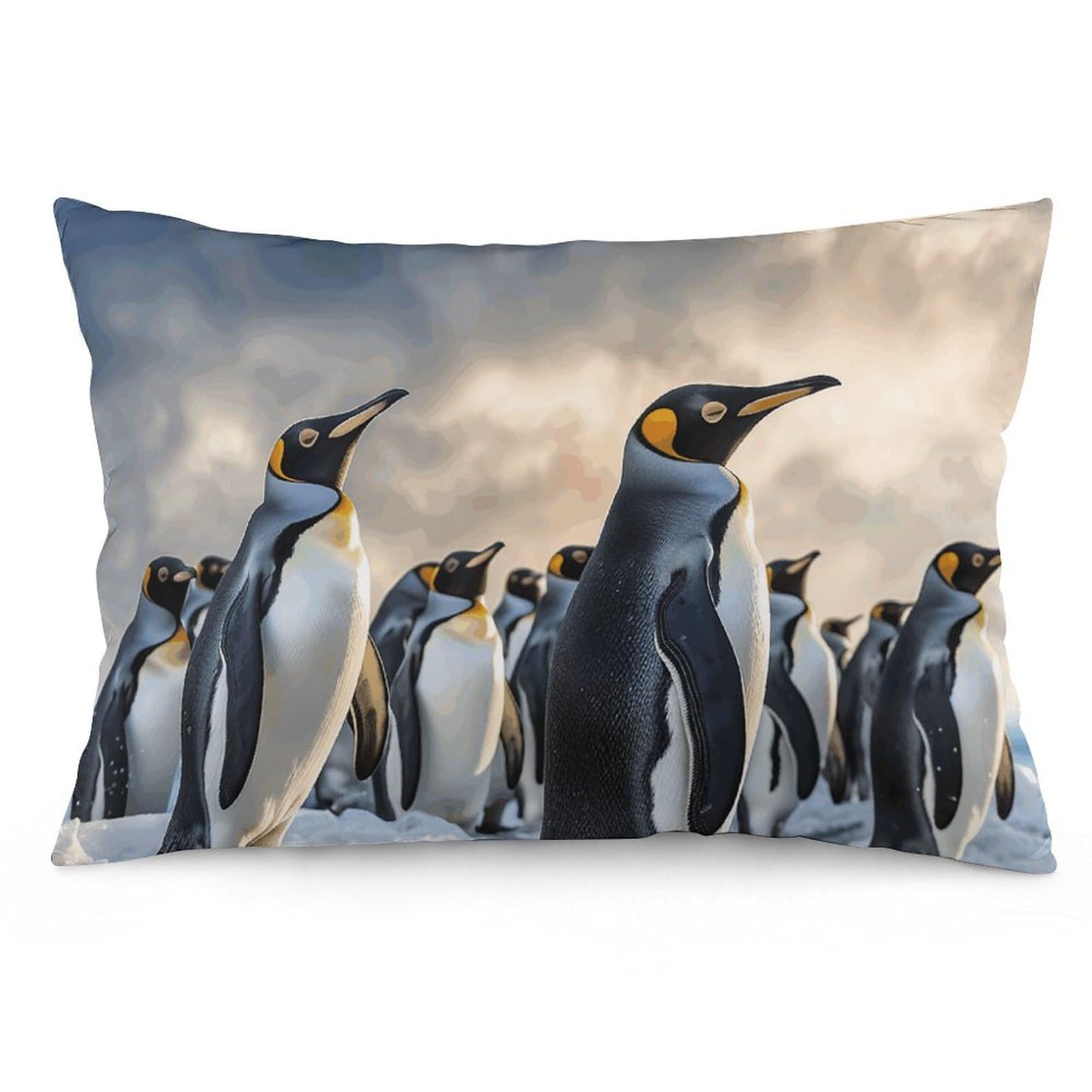 NTVOWPZO 2 Pack Decoration Throw Pillow Covers 12 "x20 Pillowcases Covers Sea Penguin Pillowcases Modern Farmhouse Home Decor Sofa Cushions Covers for Couch Bed Living Room