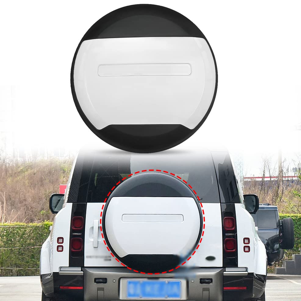 Spare Tire Cover Portecor Fits for Land Rover Defender 90 110 2 Door 4 Door 2020-2023 ABS Plastic Fuji White