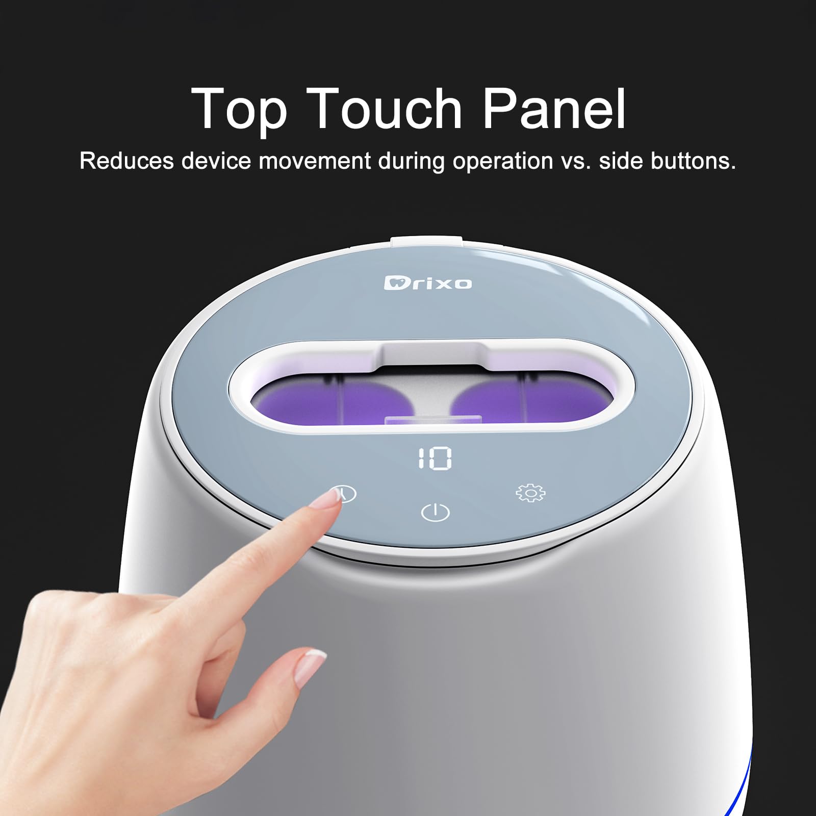 Drixo Limpiador Ultrasonidos Dental y Férula, 45kHz 24W Ultrasonic Cleaner, Máquina 200ML para Alineadores Invisibles, Retenedores, Dentaduras y Brackets, IPX6 Impermeable, 9 Modos, Marfil
