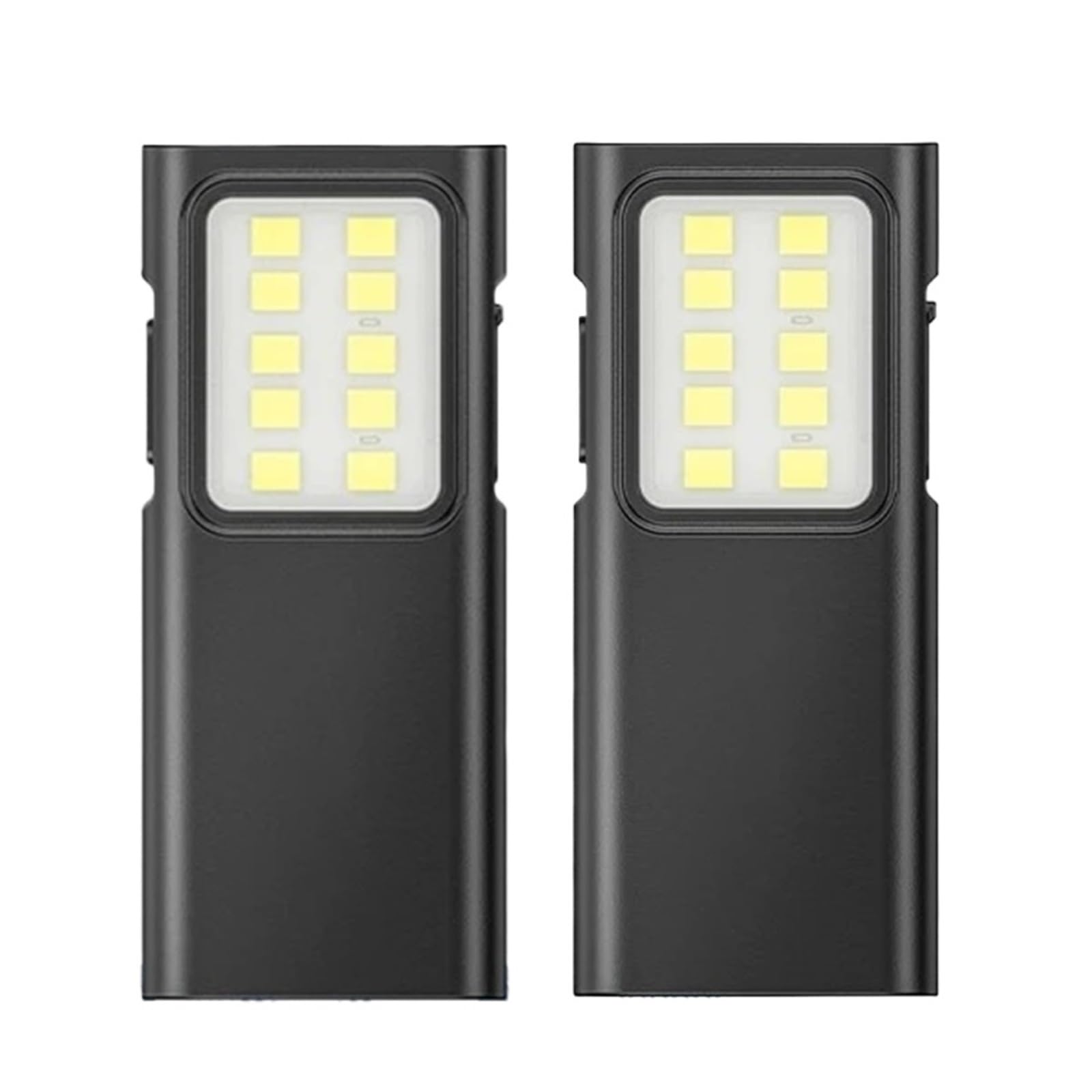 Rechargeable Torch, LED Mini Work Light USB C Rechargeable Handheld Flashlight Pocket Floodlight Emergency Camping for Outdoor Running Hiking for Camping,Hiking(2PCS)