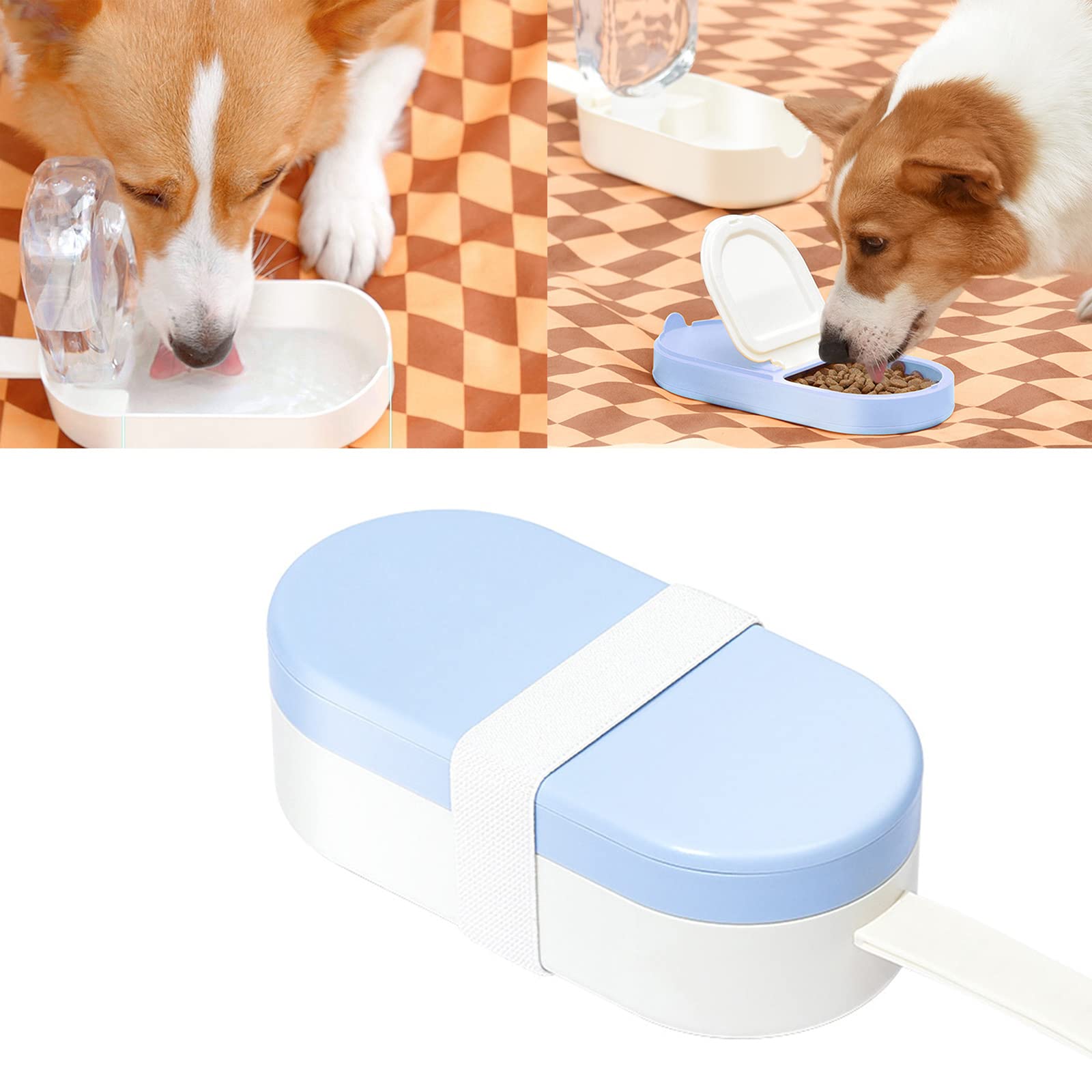 XISAOK Travel Dog Bowl Dog Water Bottle Pet Bowl Portable Pet Double Bowl for Walk Pet Bowl for Travel Pet Travel Water Bottle