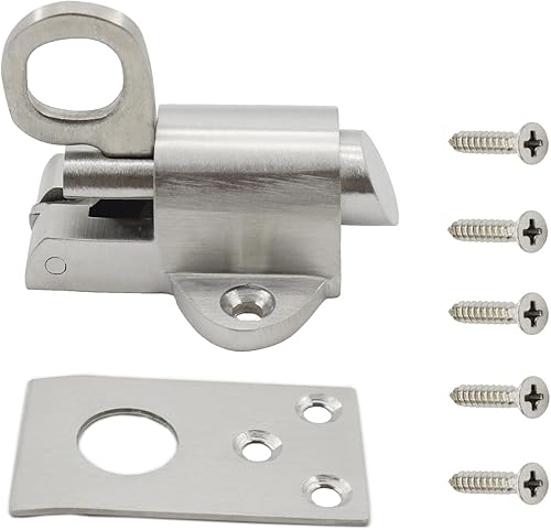 Pestillo de puerta de cierre automático de acero inoxidable, pestillo de puerta, cerradura de puerta de resorte, cerradura de pestillo, perno de