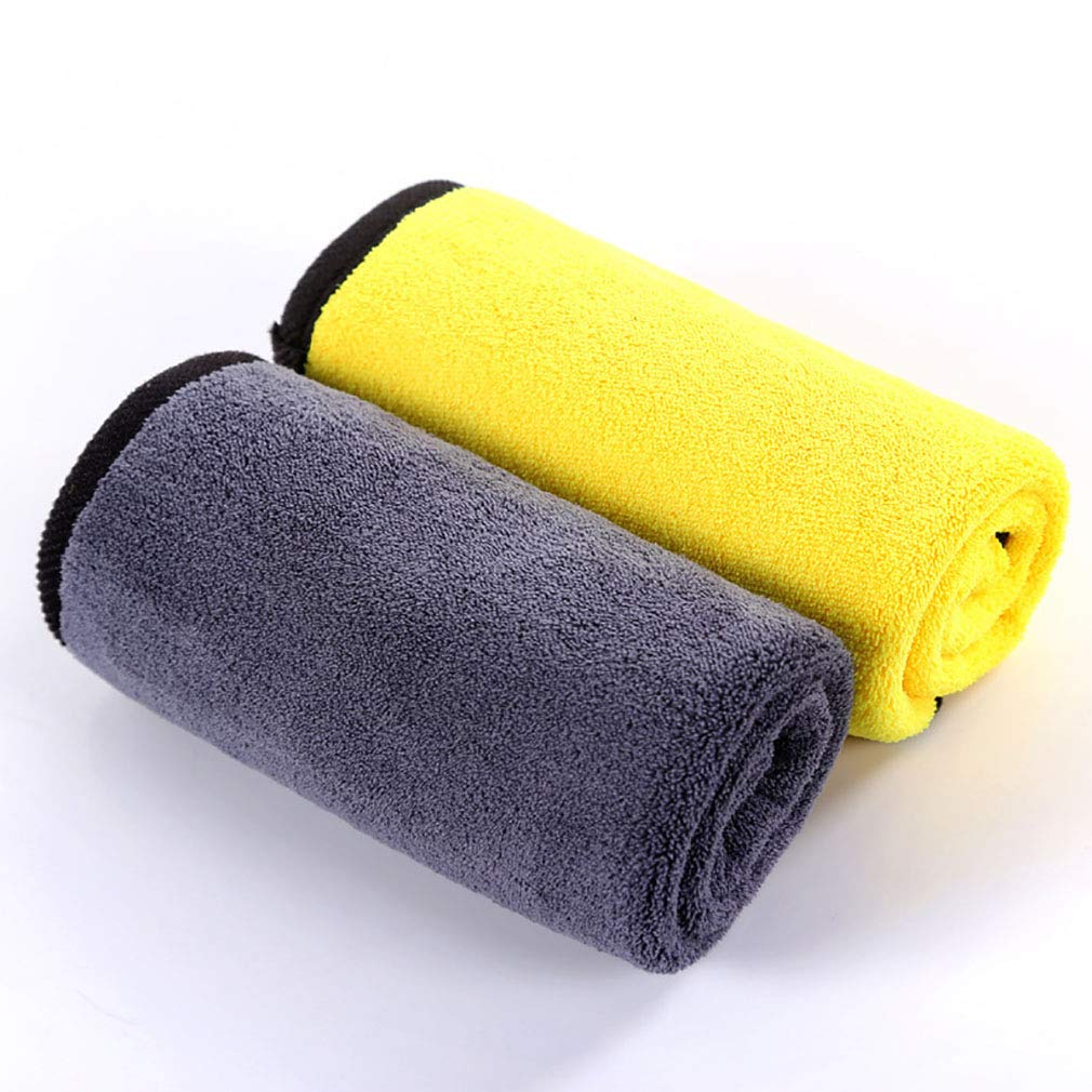 Absorbant Robe de Bain d'eau pour Chien et Chat, Microfibre Serviette de Bain pour Animaux de Compagnie à Séchage Rapide Rapidement (Jaune)