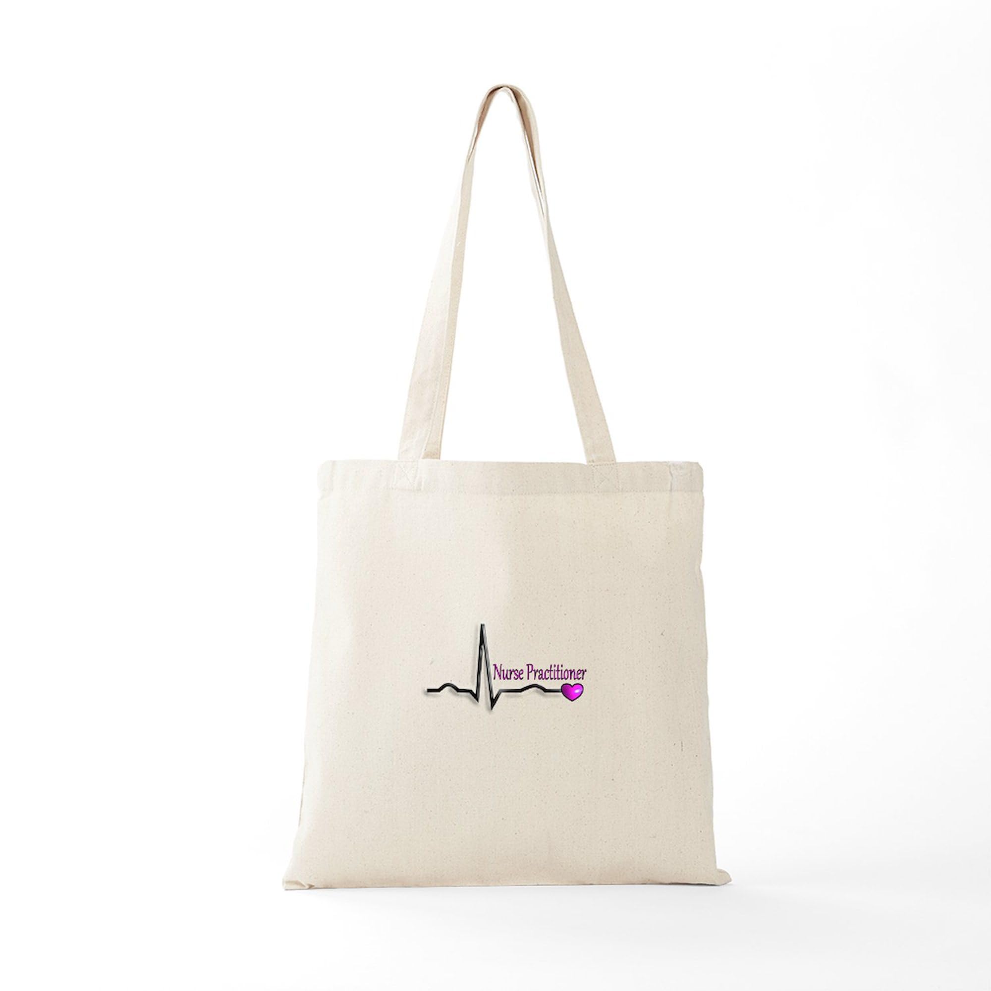 CafePress Nurse Practitioner Tote Bag – Natural Canvas, Reusable Shopping Bag, Two Size Options - View #3