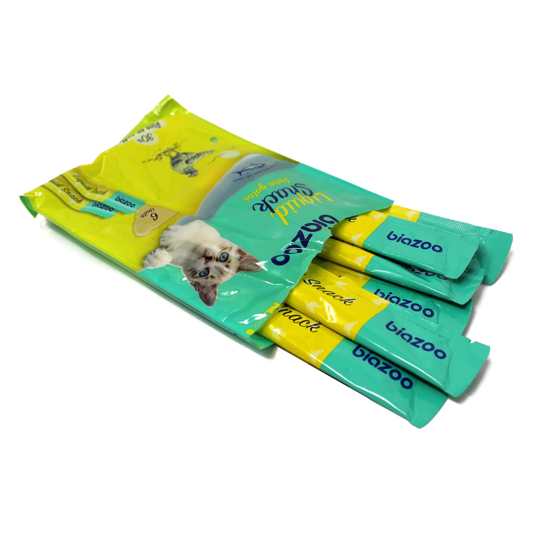 Biozoo Gato Snack Pollo Atun 6U - Delicioso aperitivo para gatos - N/A