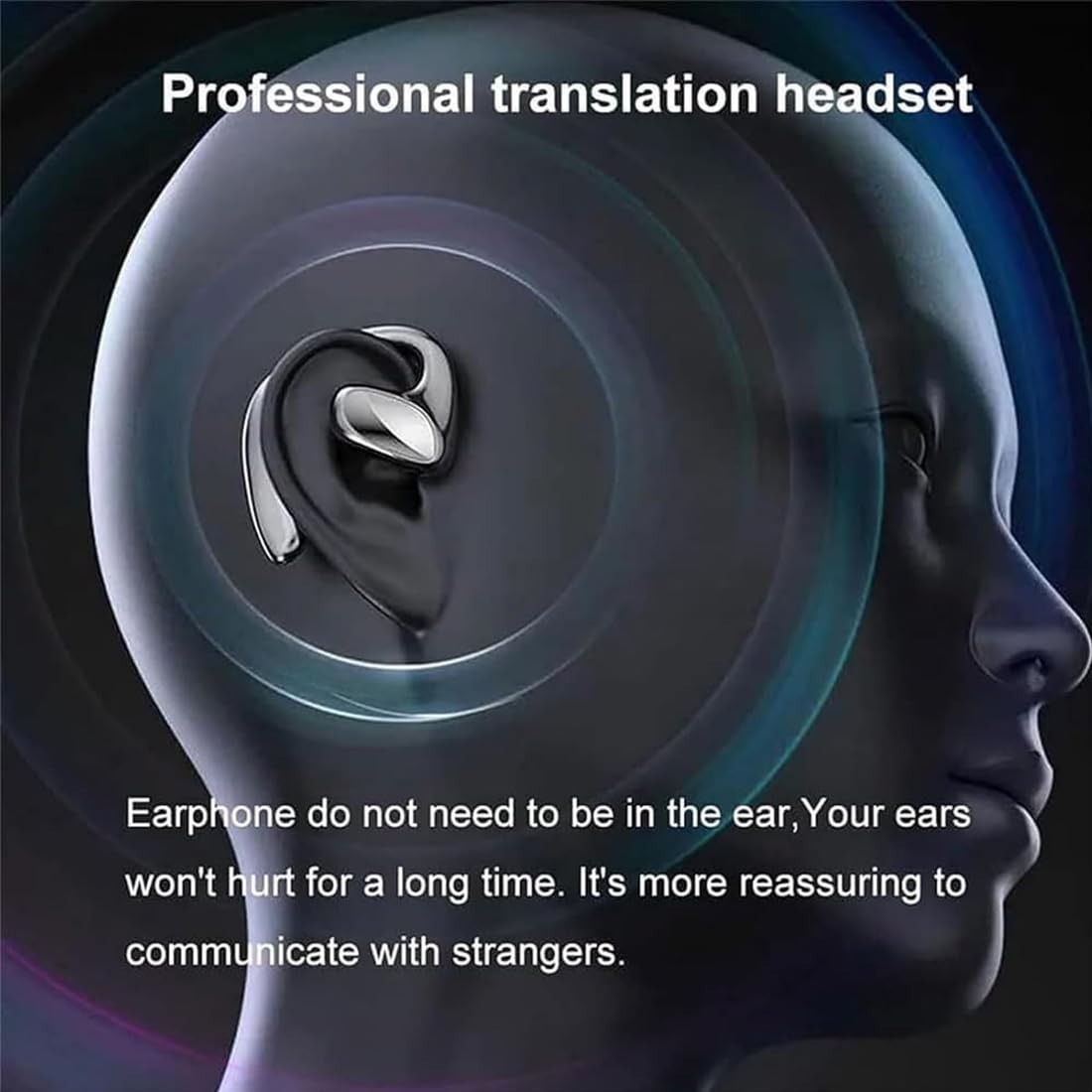 Meacode traductor, Meacode AI translation earbuds, auriculares traductor en tiempo real, 144 idiomas, traducción simultánea, función sin conexión, ideales para viajes, negocios y estudios (Negro)
