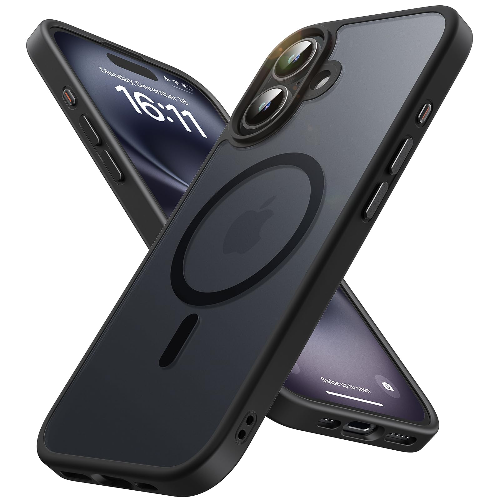 degeca Strong Magnetic for iPhone 16 Case, Military Grade Drop Protection, Compatible with MagSafe, Shockproof Anti-Fingerprint Translucent Slim Phone
