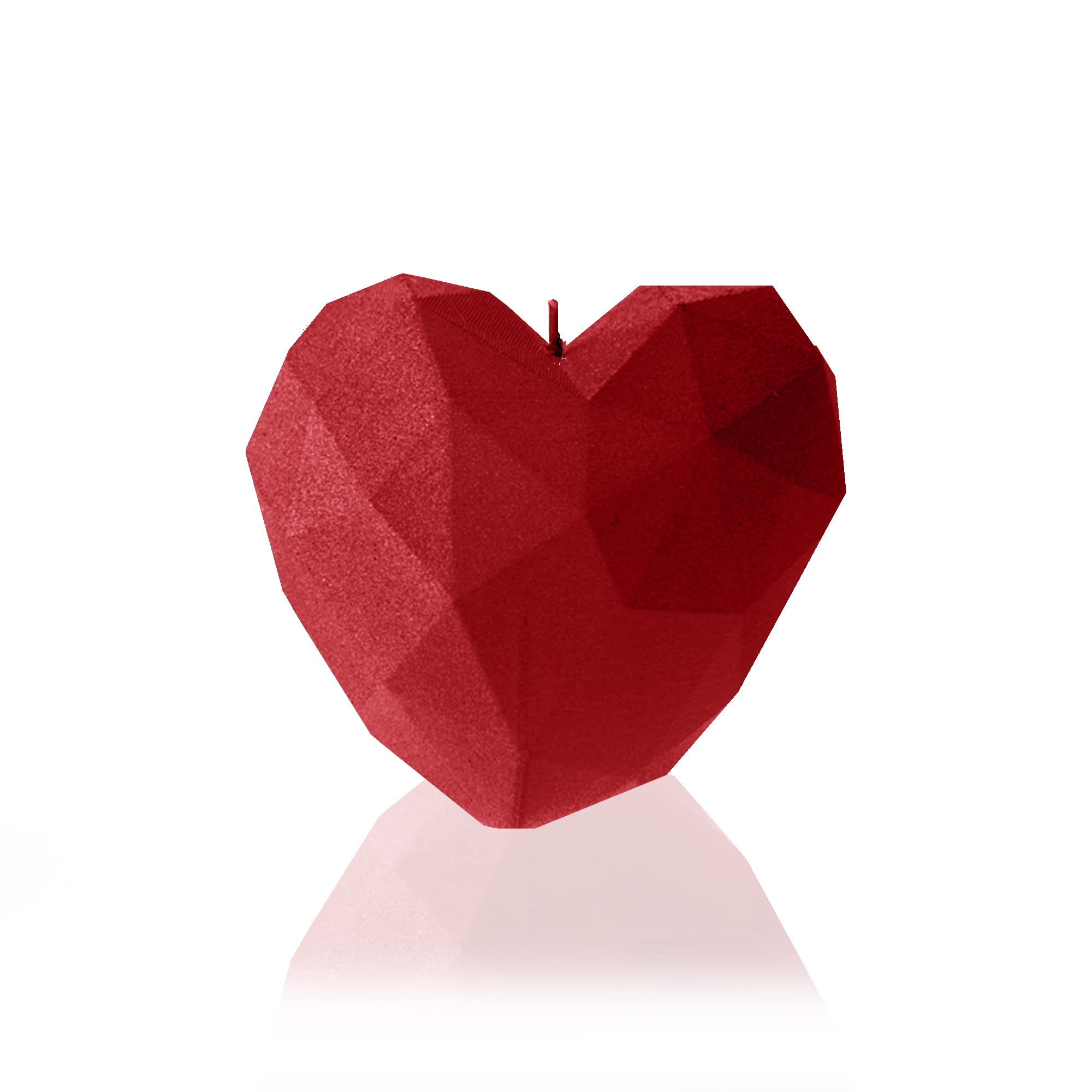 Candellana Heart Low-Poly - Świeca na walentynki - Pomysł na prezent - Świeca w kształcie serca - Romantyczna - Prezent ręcznie wykonany
