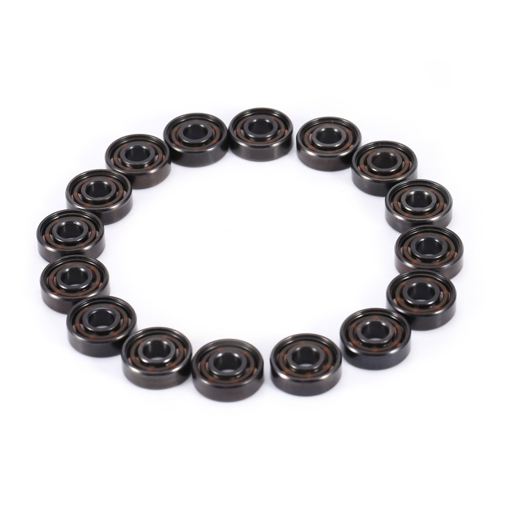 16pcs / set cuscinetti ceramici del rullo del rullo dei pattini in linea ad alta velocità dei cuscinetti 608 di Single-side delle sfere