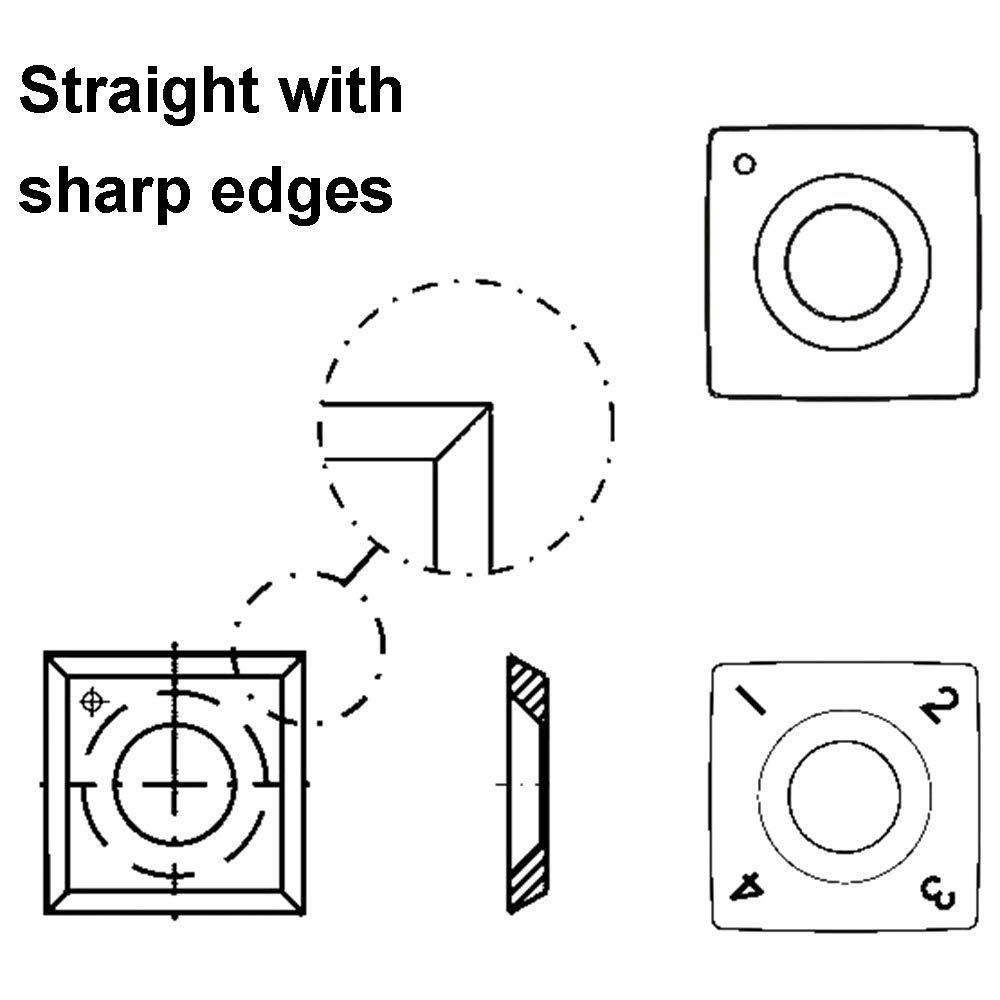 10 Wolframcarbid Schneideinsätze 15x15mm - Extrem Harte Klingen Für Präzises Schneiden