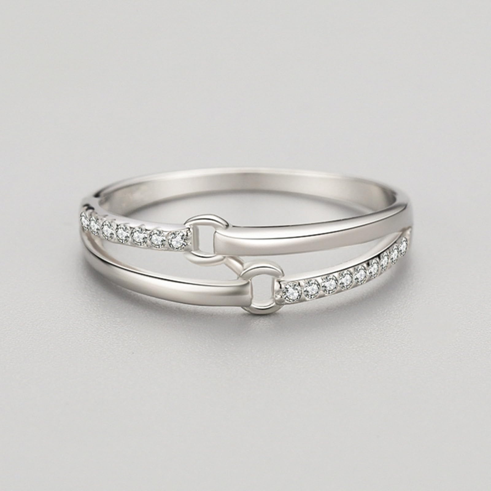 Anillos para mujer, oro auténtico con diamante cultivado en laboratorio, alianzas de boda, anillos de oro blanco único para mujer