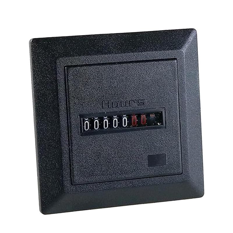 HM-1 Hour Meter, AC220V 50Hz Non-Resettable Square Sealed Timer Gauge Counter, Black, Panel Mount-image-44