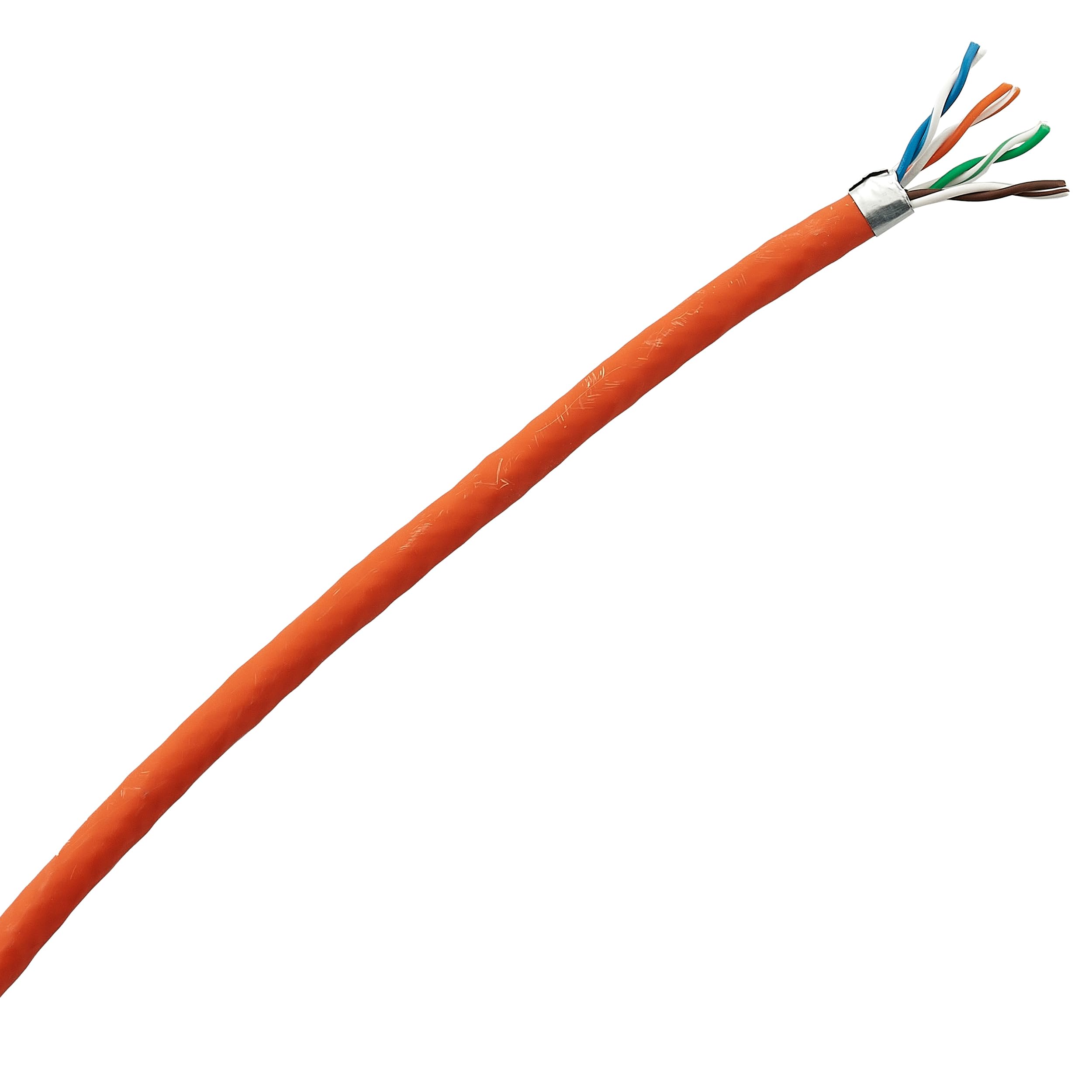200 m CAT.7 cavo di rete LAN cavo di installazione cavo dati CAT7 CAT 7 Gigabit GB GHMT BauPVO Eca arancione (2x100m)
