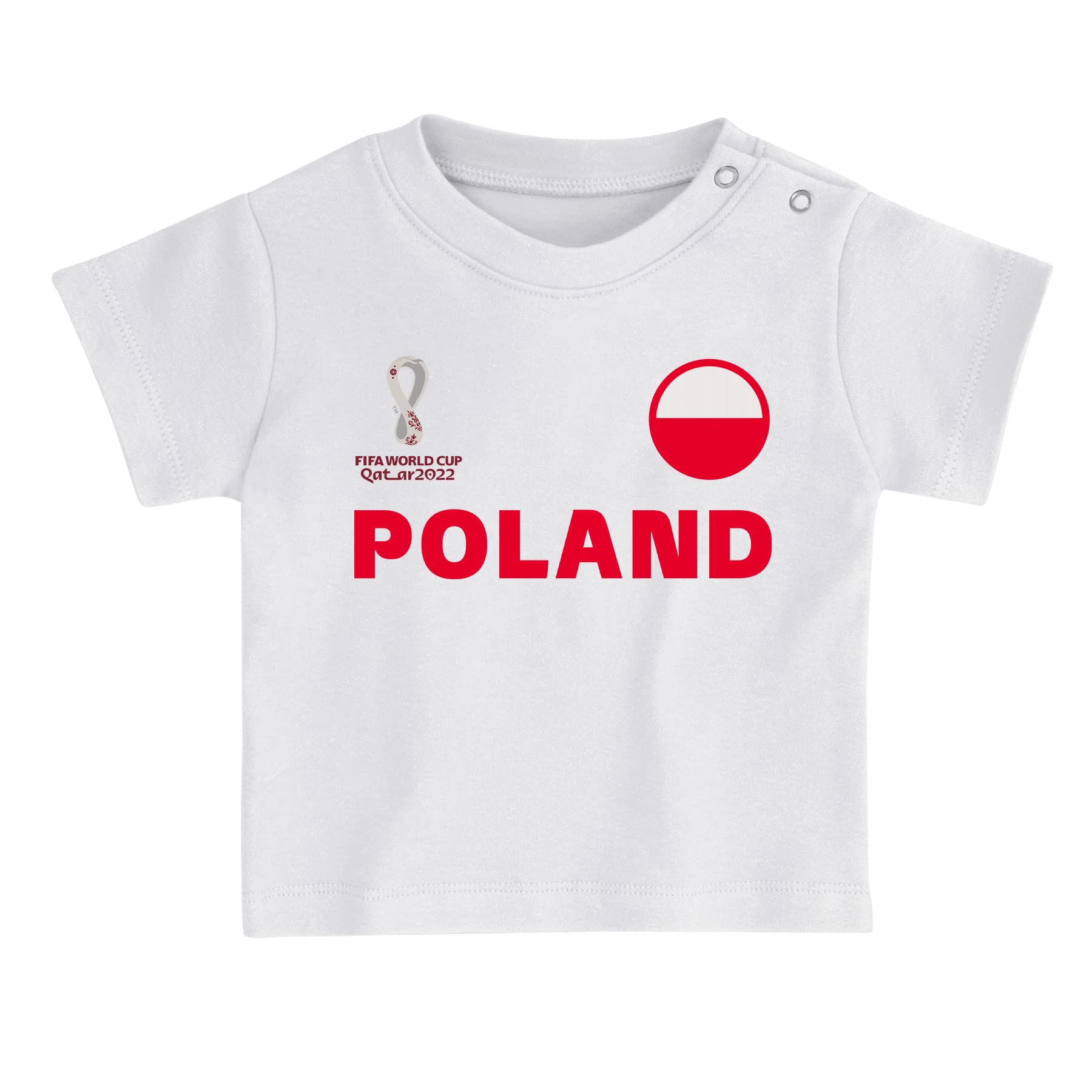 FIFA Official World Cup 2022 Tee & Short Set, Baby's, Poland, Team Colours, 12 Months