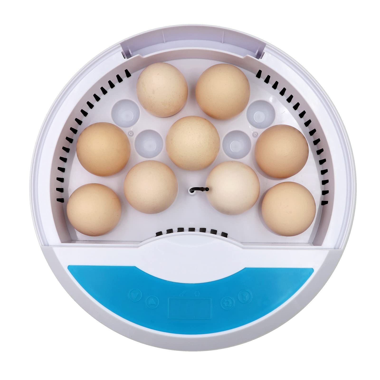 Mini 9 inkubator do jaj, cyfrowy inkubator do jajek, urządzenie do wylęgania jaj z automatyczną regulacją temperatury dla kurcząt z półką na jajka, wtyczka UE