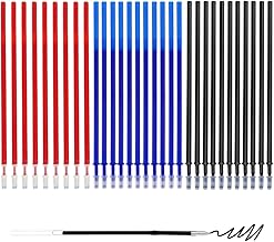 24 Pieces Erasable Pens, Ballpoint Pens, for Pens, Erasable Refills Coloured Canetas, Tip 0.5 mm, Height 13 cm, Thermal Ink, 3 Colours