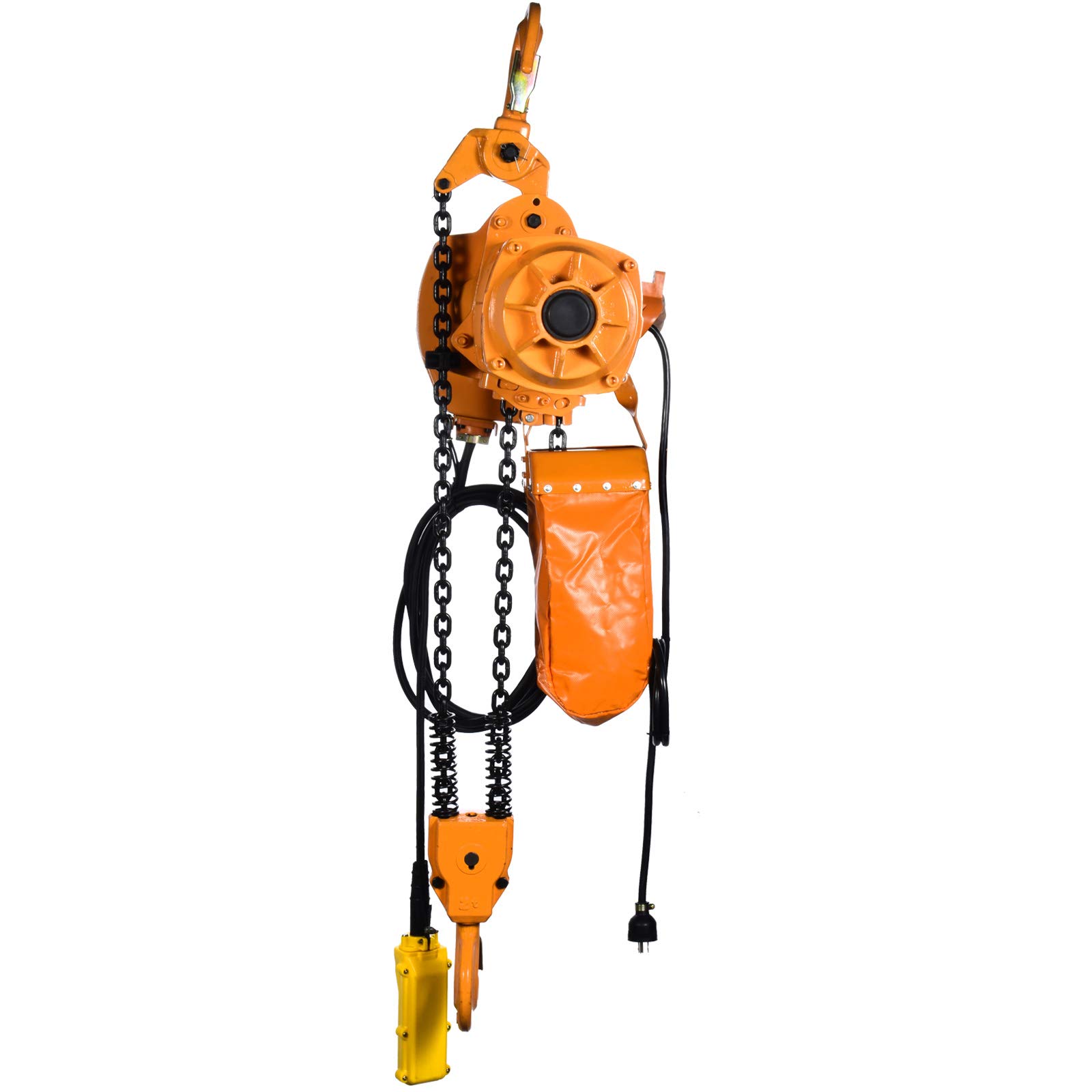 VEVOR Polipasto Eléctrico de Cadena G100, Carga 2000 kg, Elevación de 6,1 m, Trifásico 380-415 V, 50 Hz, Doble Velocidad 0,69 y 3 m/min, Control Remoto por Cable e Inalámbrico para Taller Motor Garaje