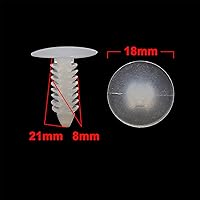 Vista 3 de uxcell 100 piezas universales para remaches de puerta de coche, parachoques panel retenedor clip 0.276 in transparente