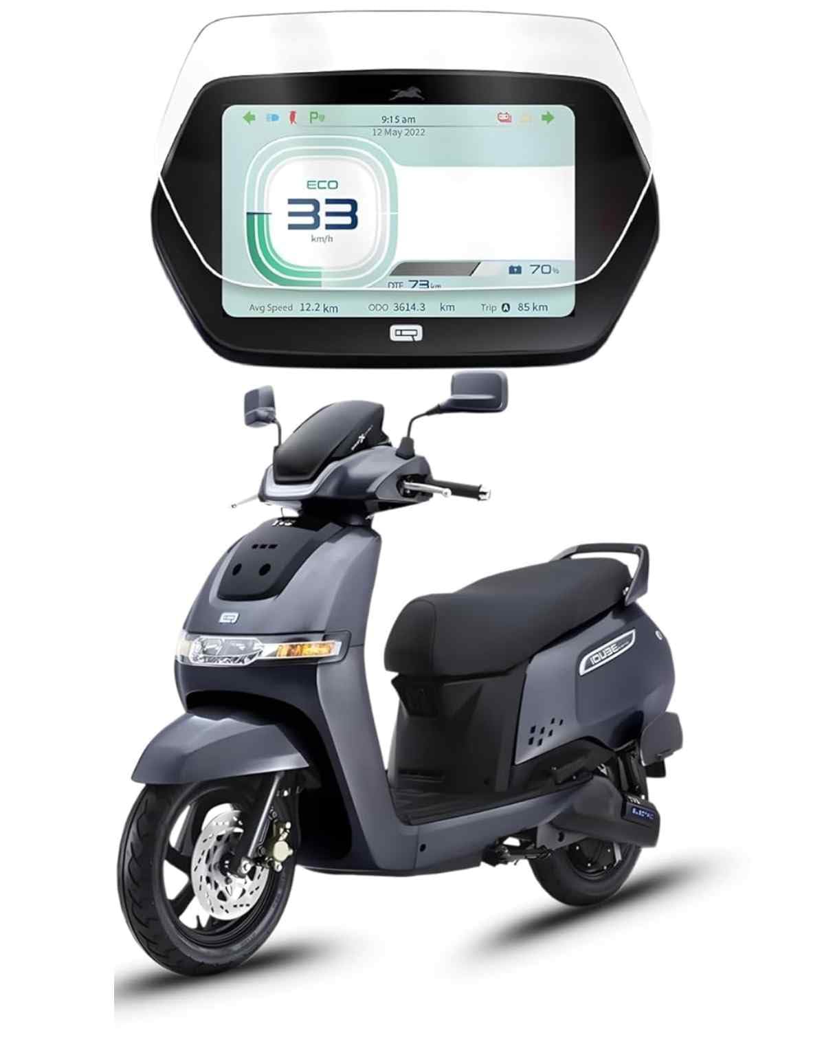 Screen Guard Compatible with TVS iQube S and ST Models 7 Inch HD Clear Display Guard for Electric Scooter Dashboard Touch Screen Protector Film Compatible TVS Console [Not Tempered Glass] 2pack-image-8