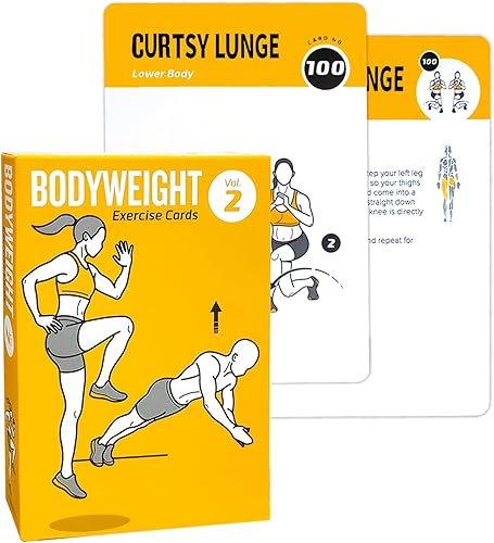 Miniatura 15 de Tarjetas de entrenamiento con balón de estabilidad, mazo de 62 tarjetas de ejercicios Tamaño grande 5" x 3.5" Tarjetas de fitness para mujeres y